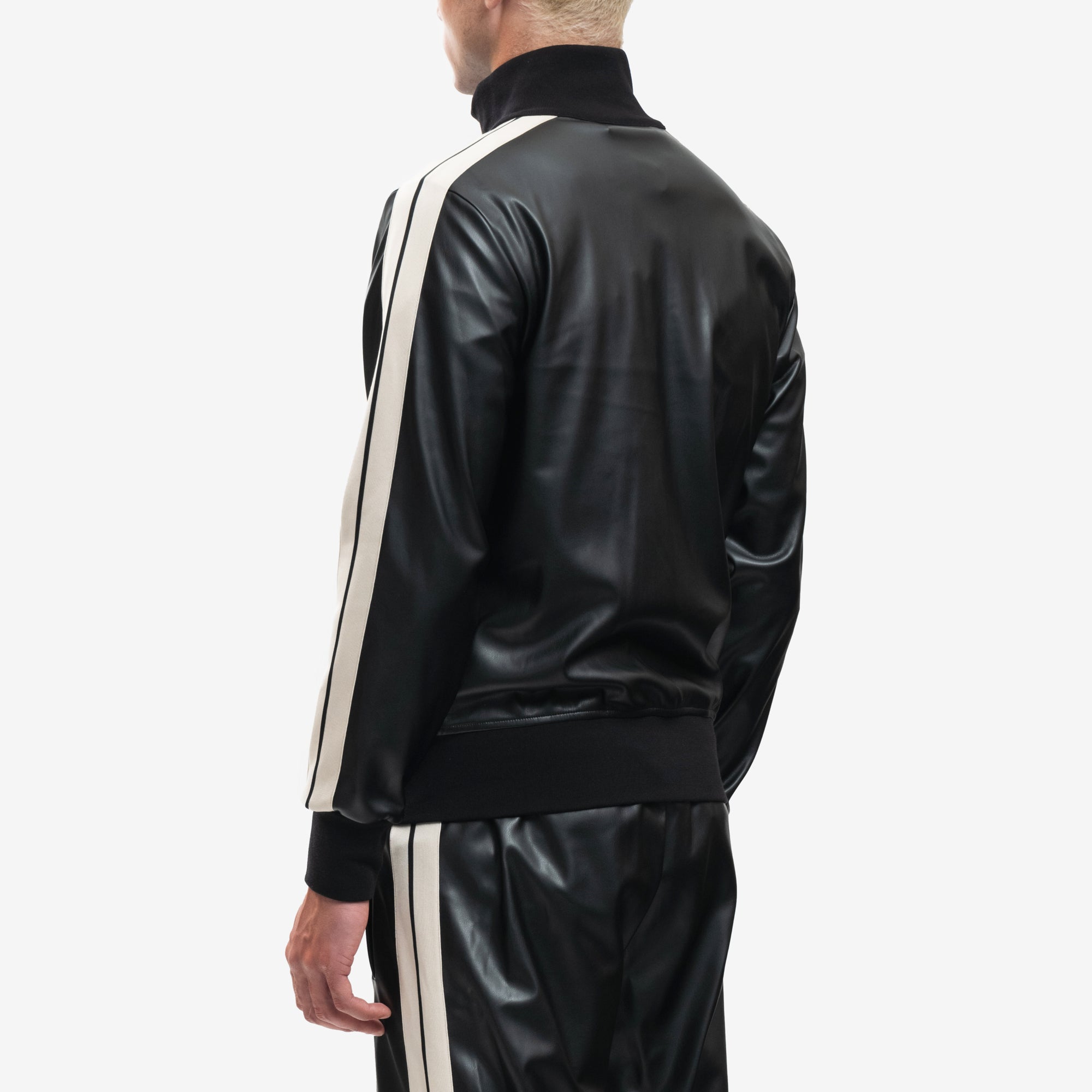 Photo of Palm Angels Leather Effect Track Jacket - 4
