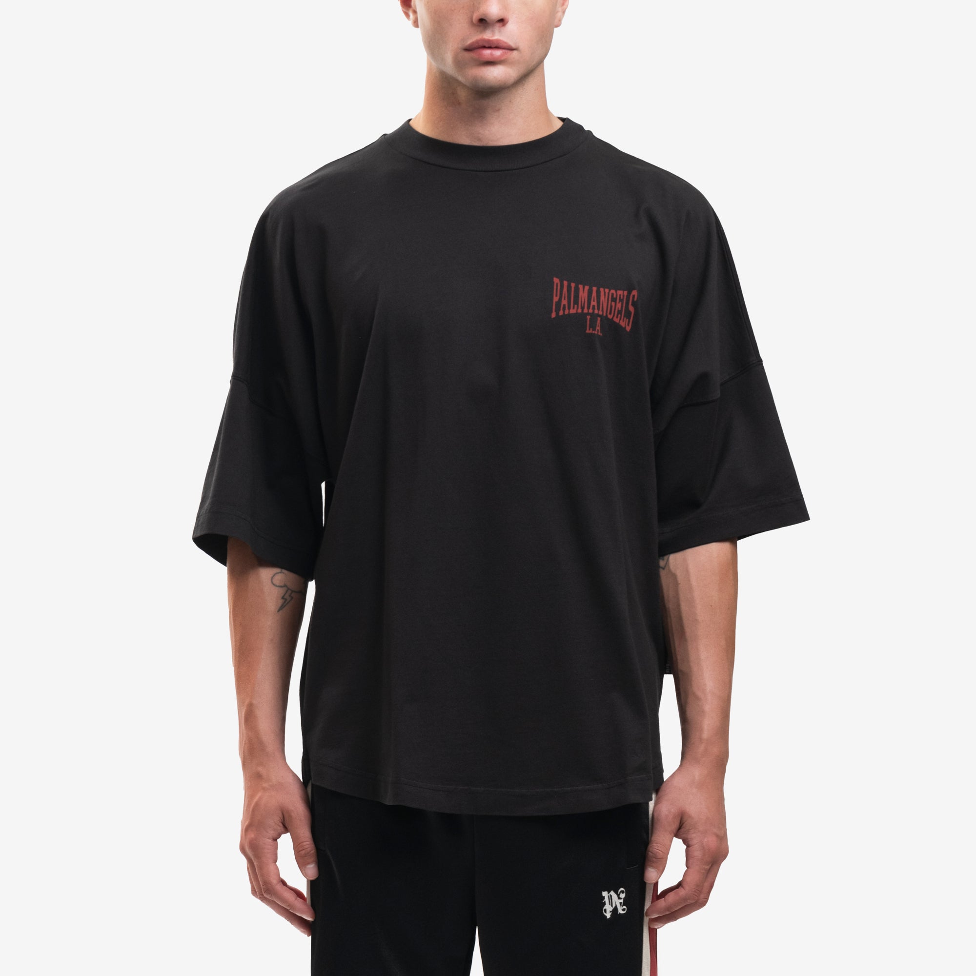 Palm Angels Mini College Over T-Shirt Black - 1