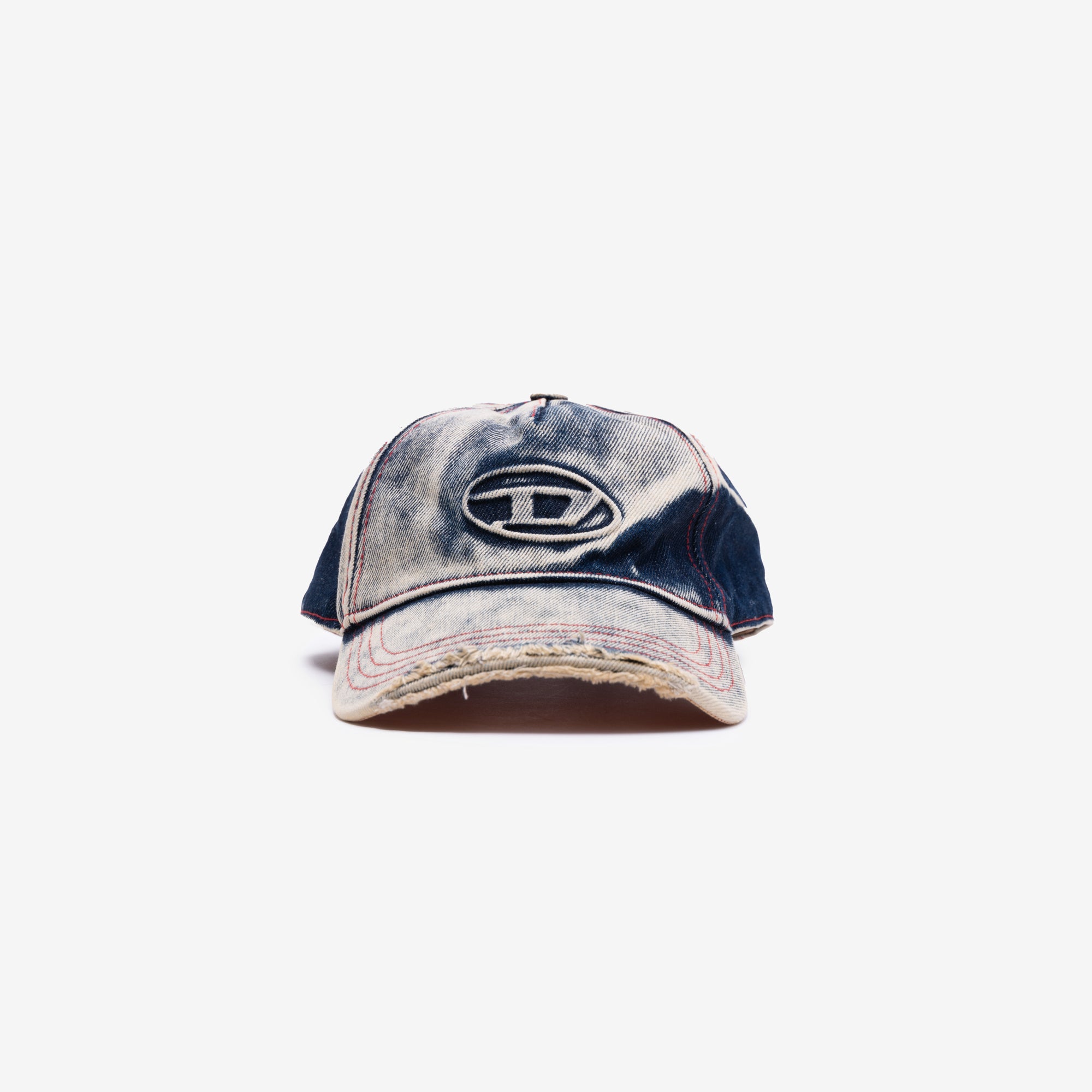 DIESEL Bleach Destroyed Baseball Cap Blue - 1