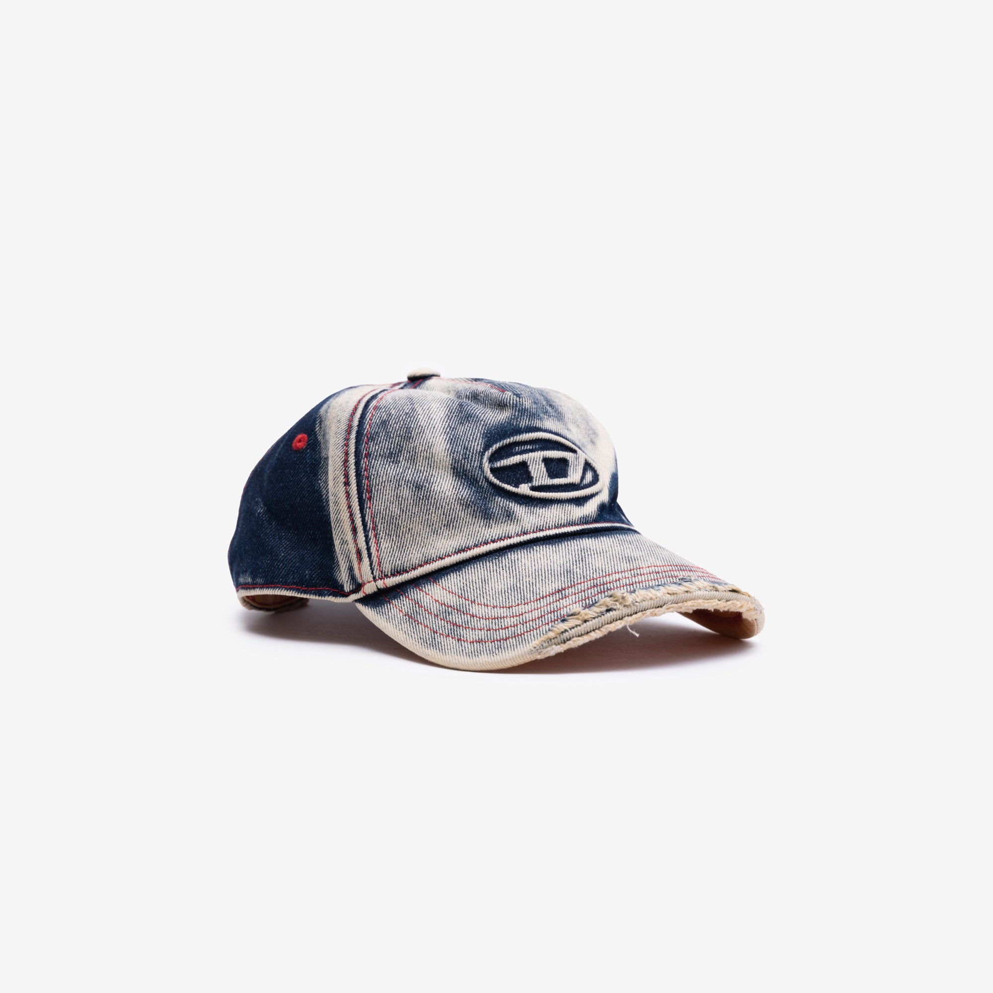 DIESEL Bleach Destroyed Baseball Cap Blue - 3