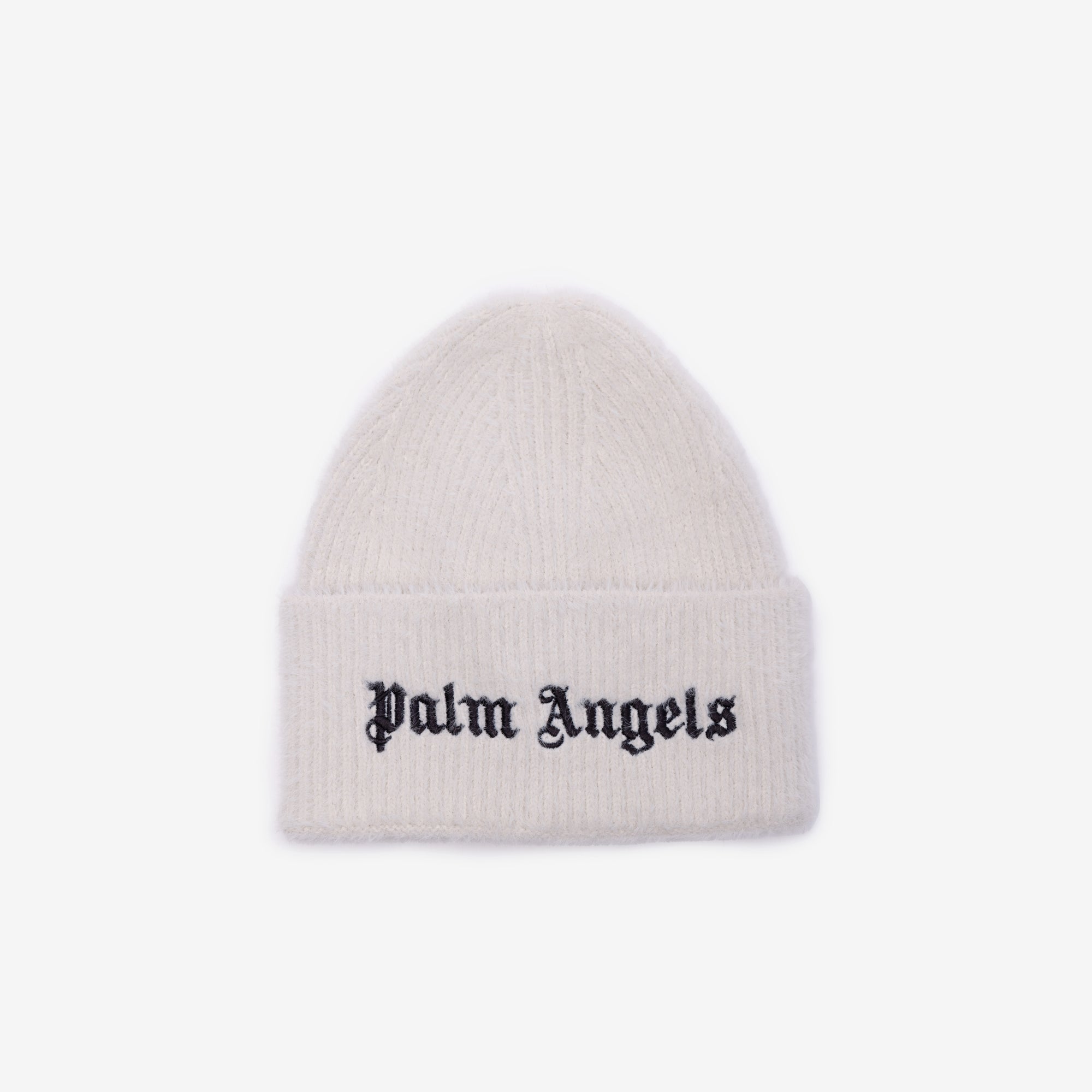 Palm Angels Classic Logo Maxi Beanie Off White - 1