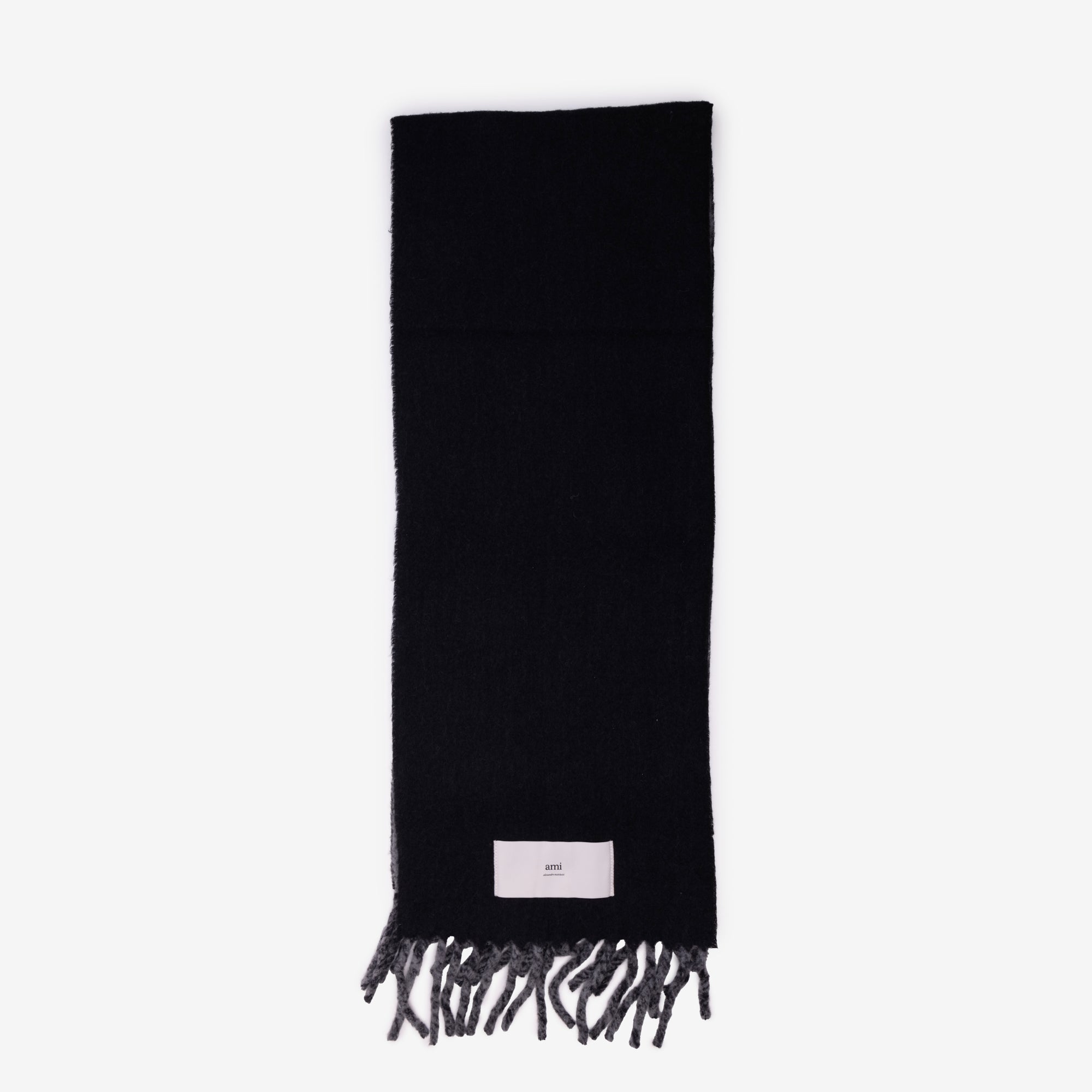 AMI AMI Label Bicolor Scarf Black - 1