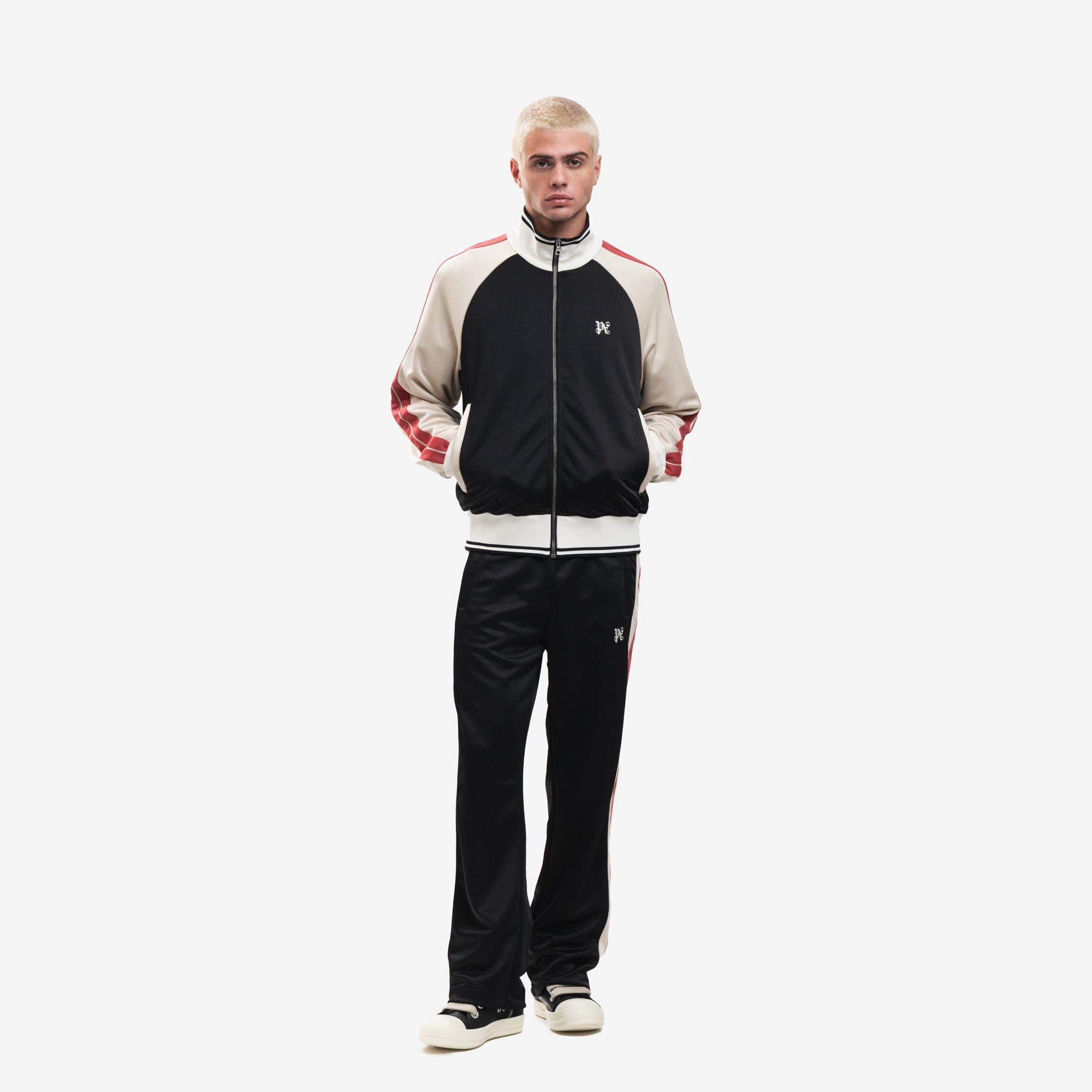 Palm Angels Monogram Colorblock Track Jacket Black - 2