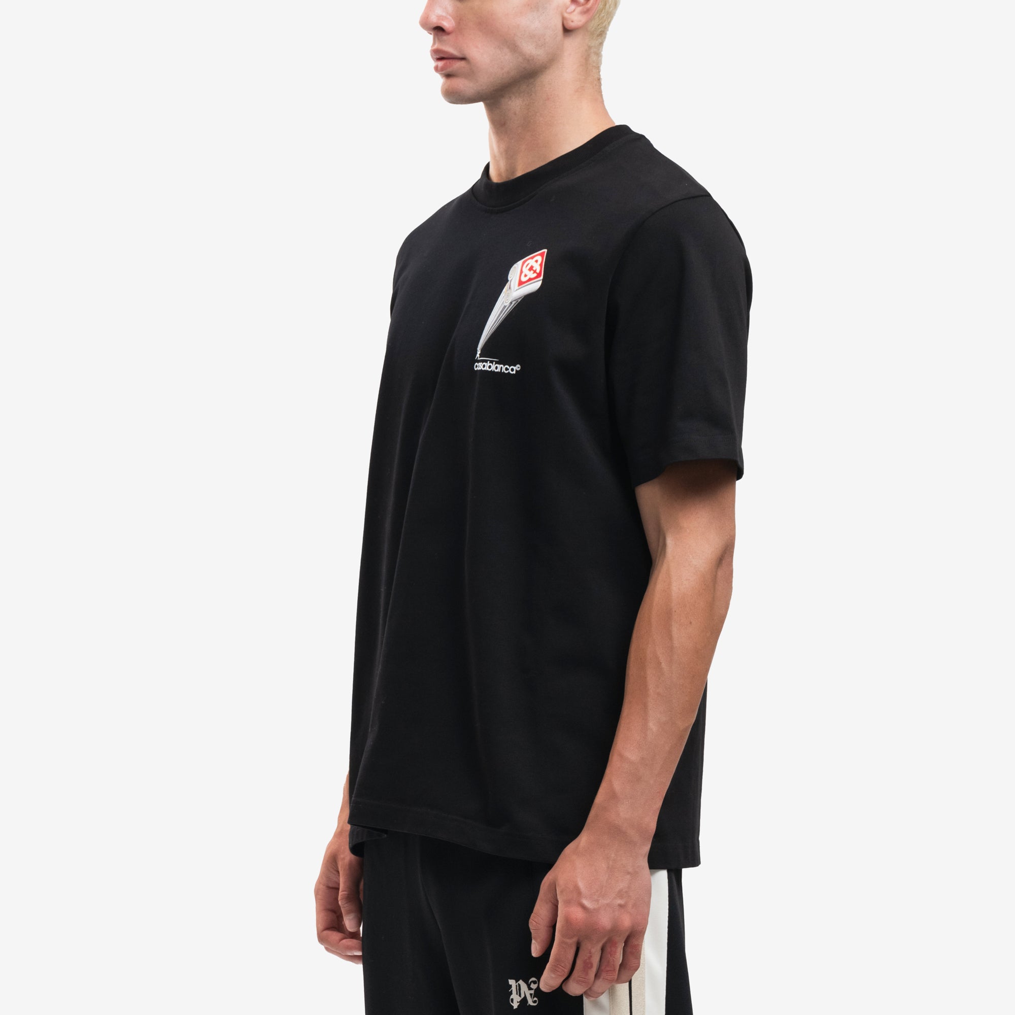 Casablanca Leaning Column T-Shirt Black - 3