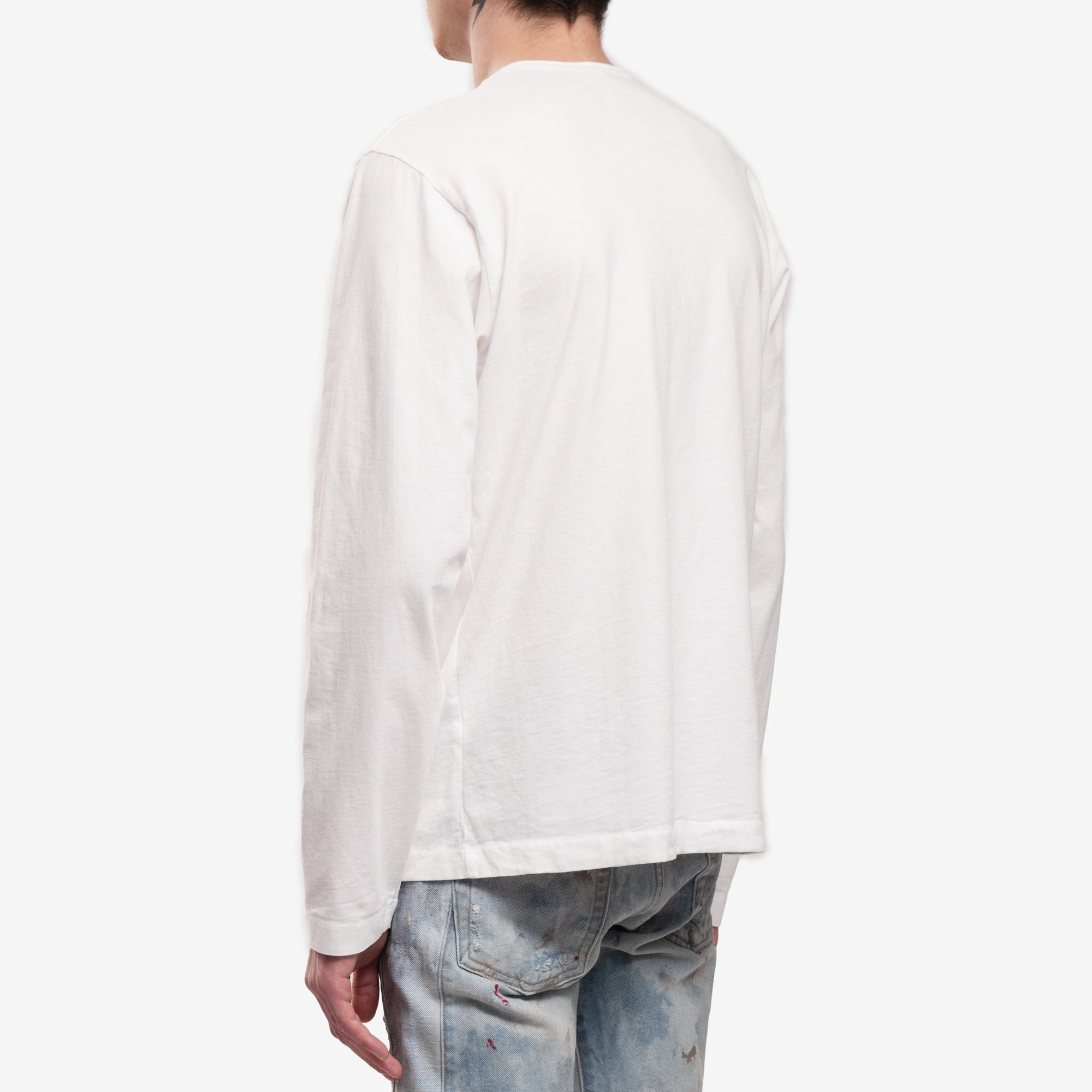 Chrome Hearts CH Embroidered LS T-Shirt White - 4