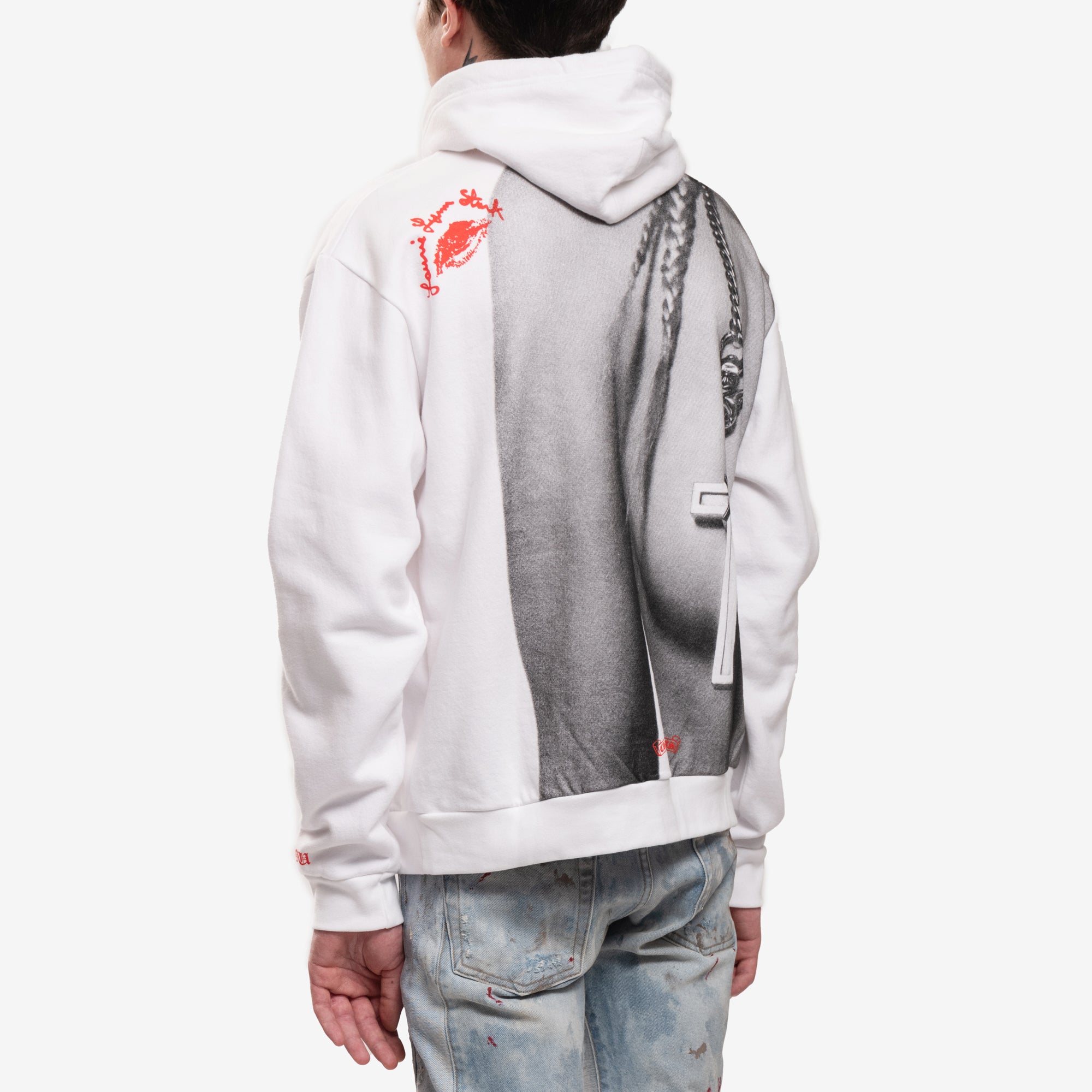 Chrome Hearts Laurie Portrait Hoody White - 4