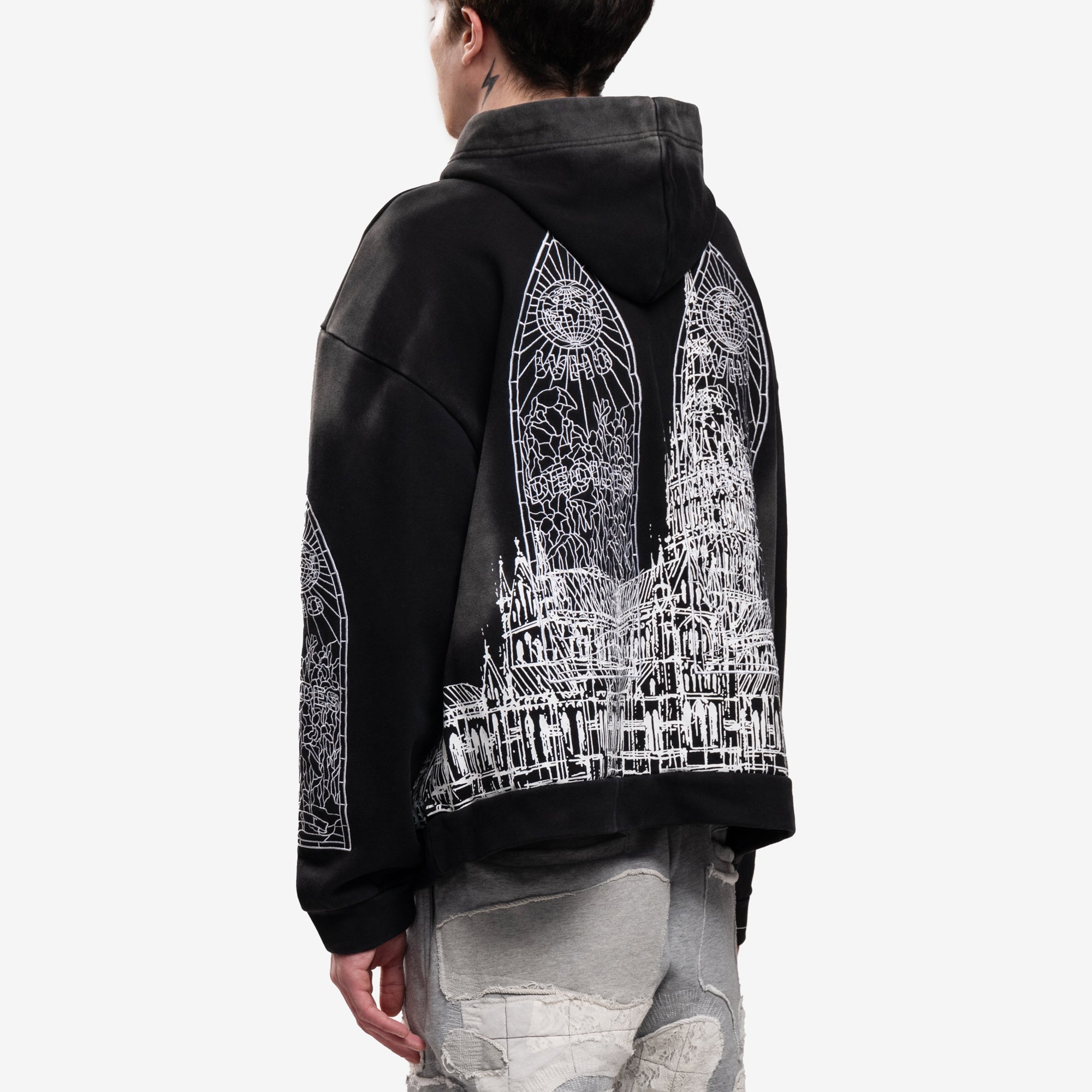 Who Decides War Cathedral Hoody Coal - 4