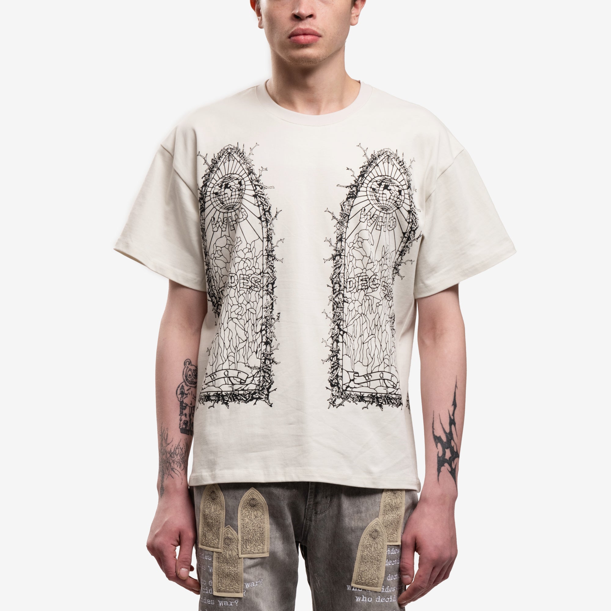 Who Decides War Thorned T-Shirt Cloud - 1