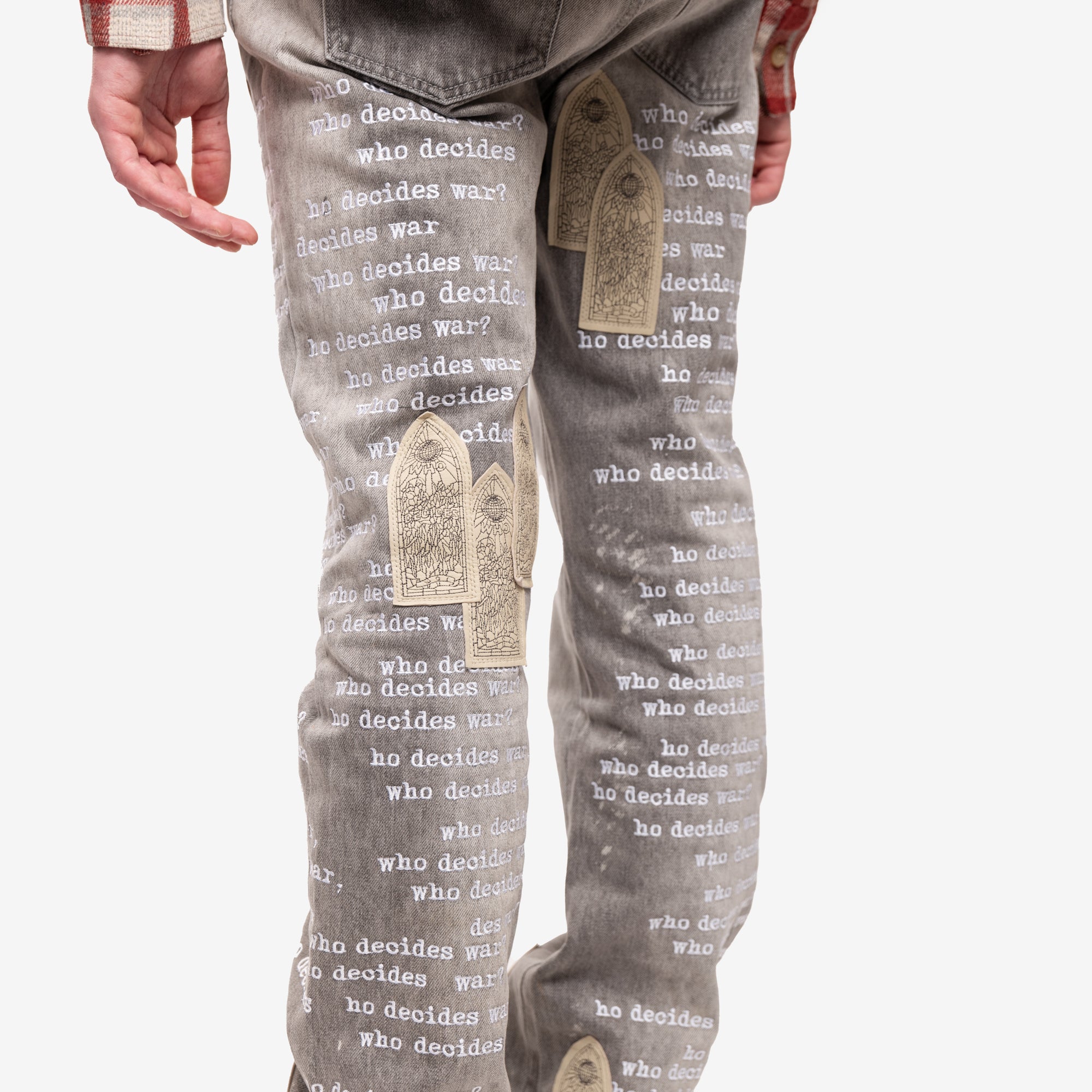 Who Decides War Scripture Jeans Vintage Grey - 5