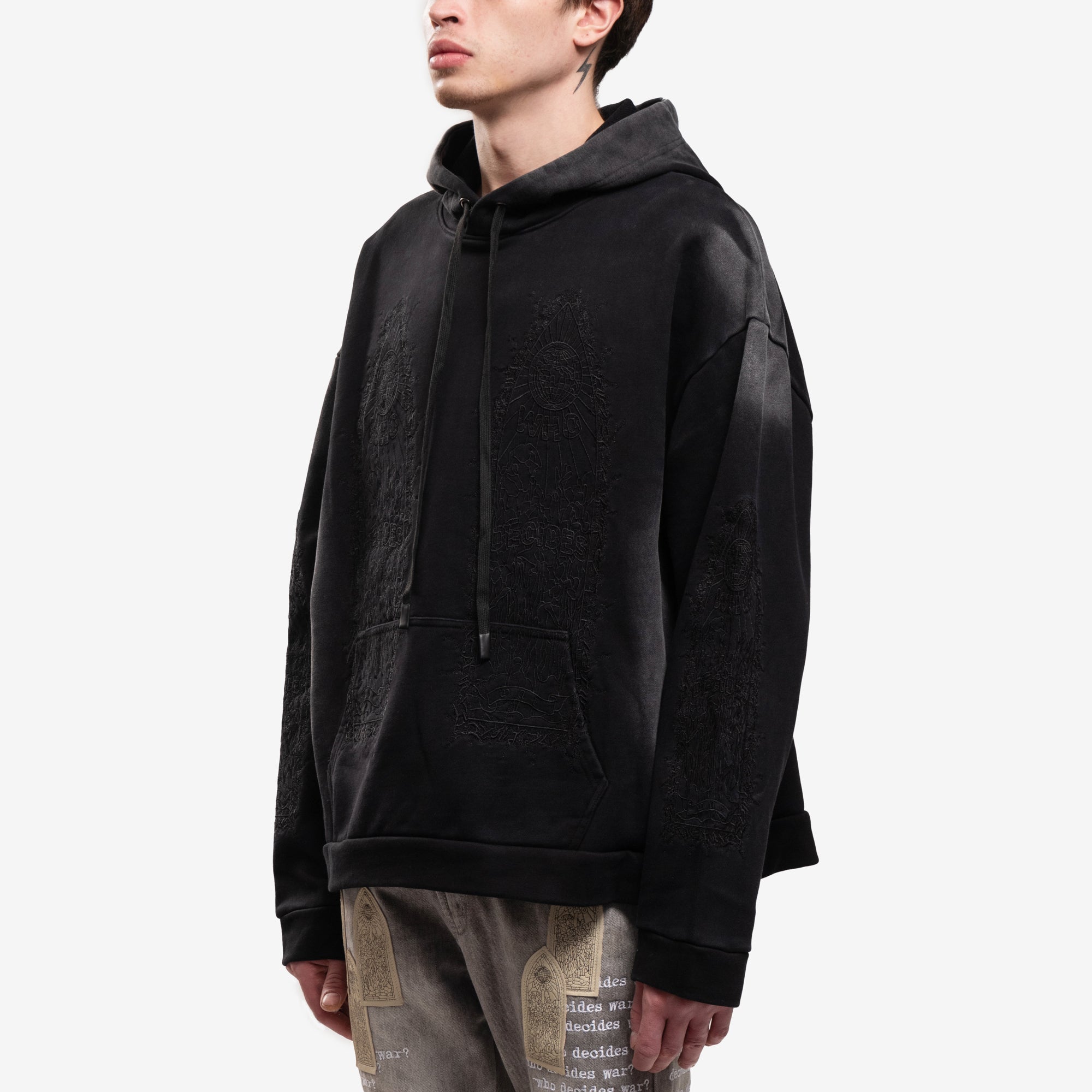 Who Decides War Thorned Hoody Vintage Grey - 3