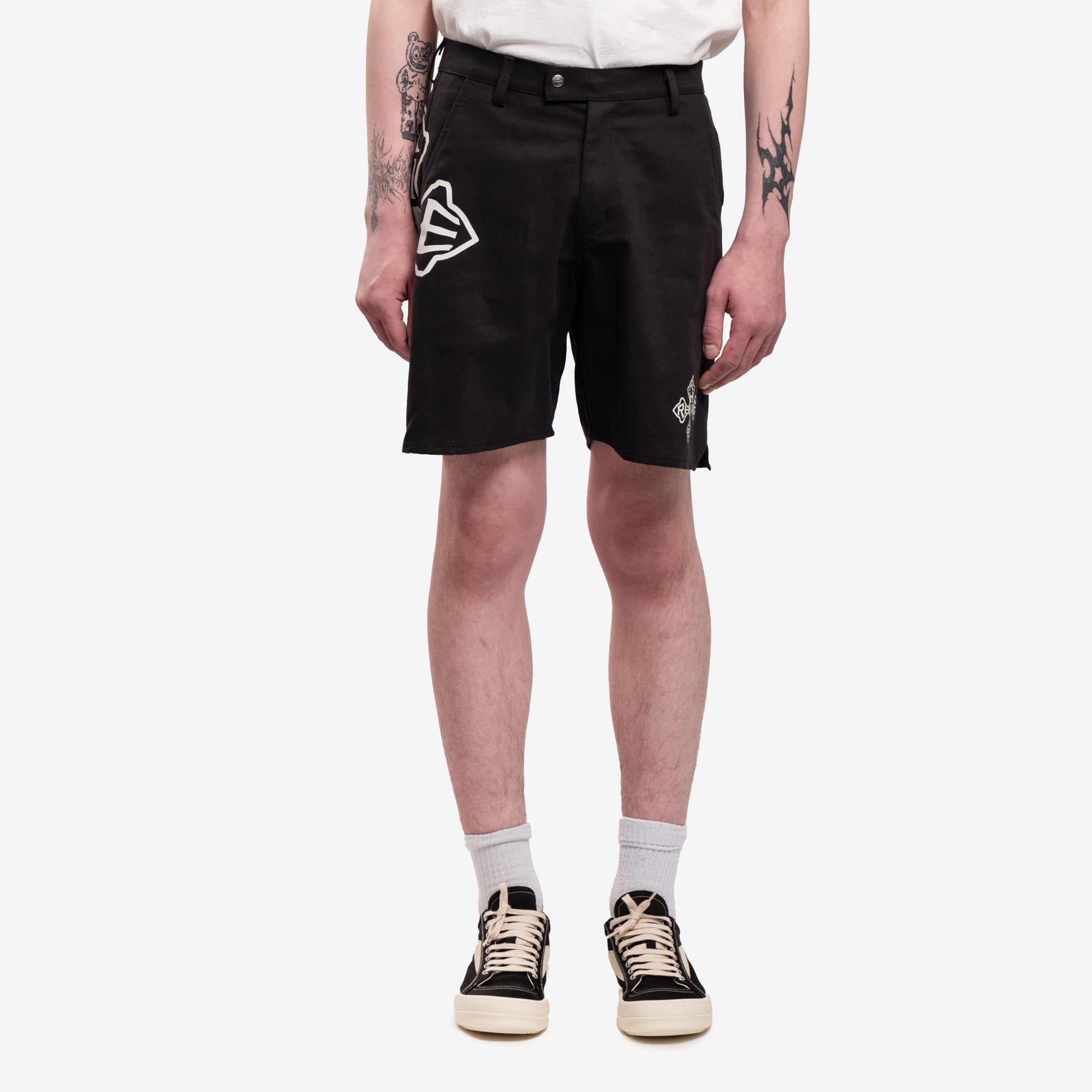 Rhude Cross Logo Twill Shorts