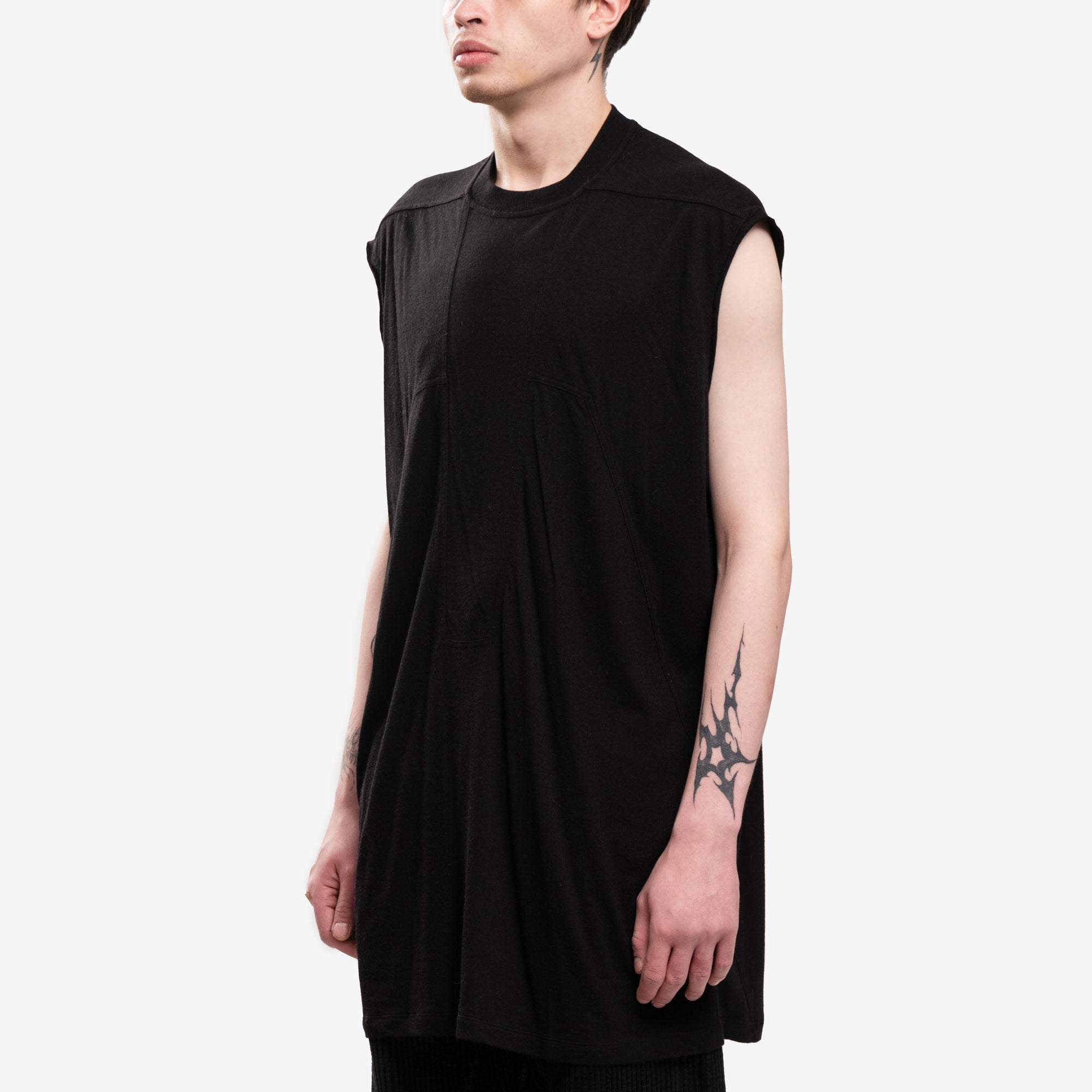 Rick Owens Splintered Tarp T-Shirt Black - 3