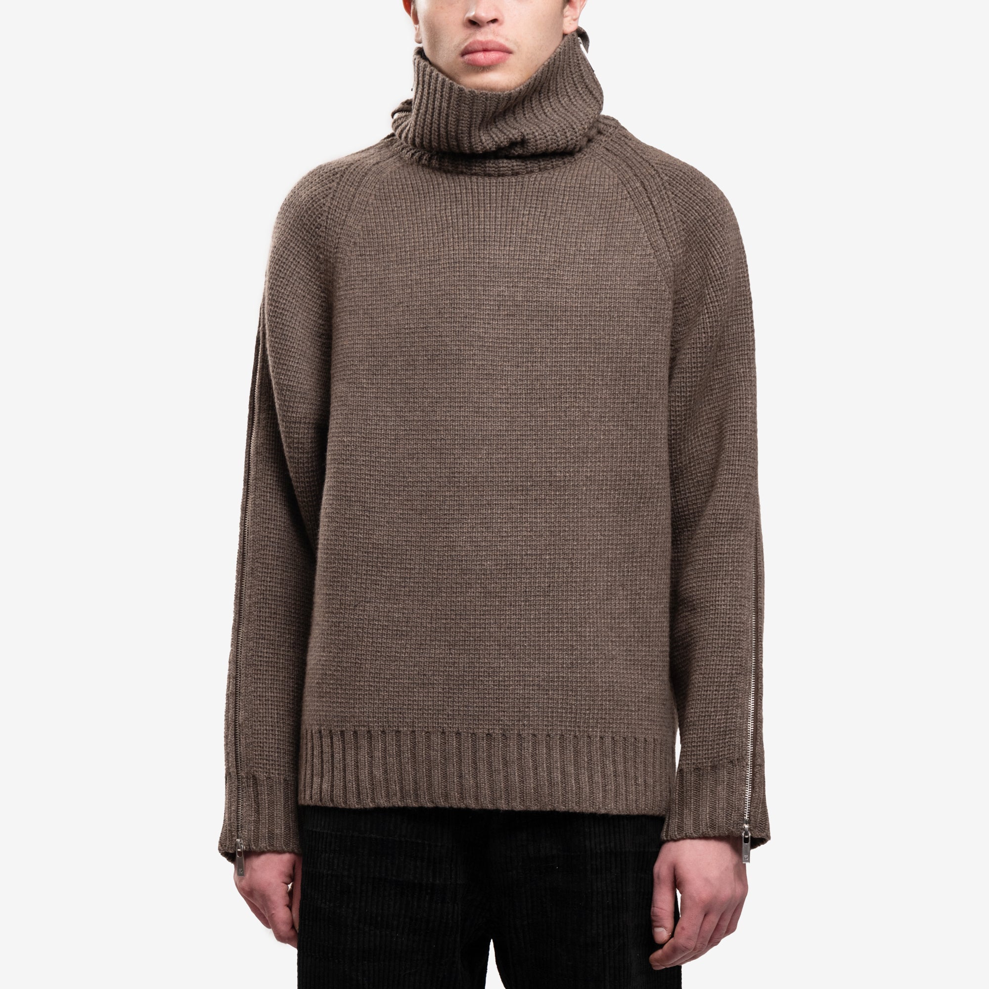 Helmut Lang Suitcase Turtleneck Sweater Taupe - 1