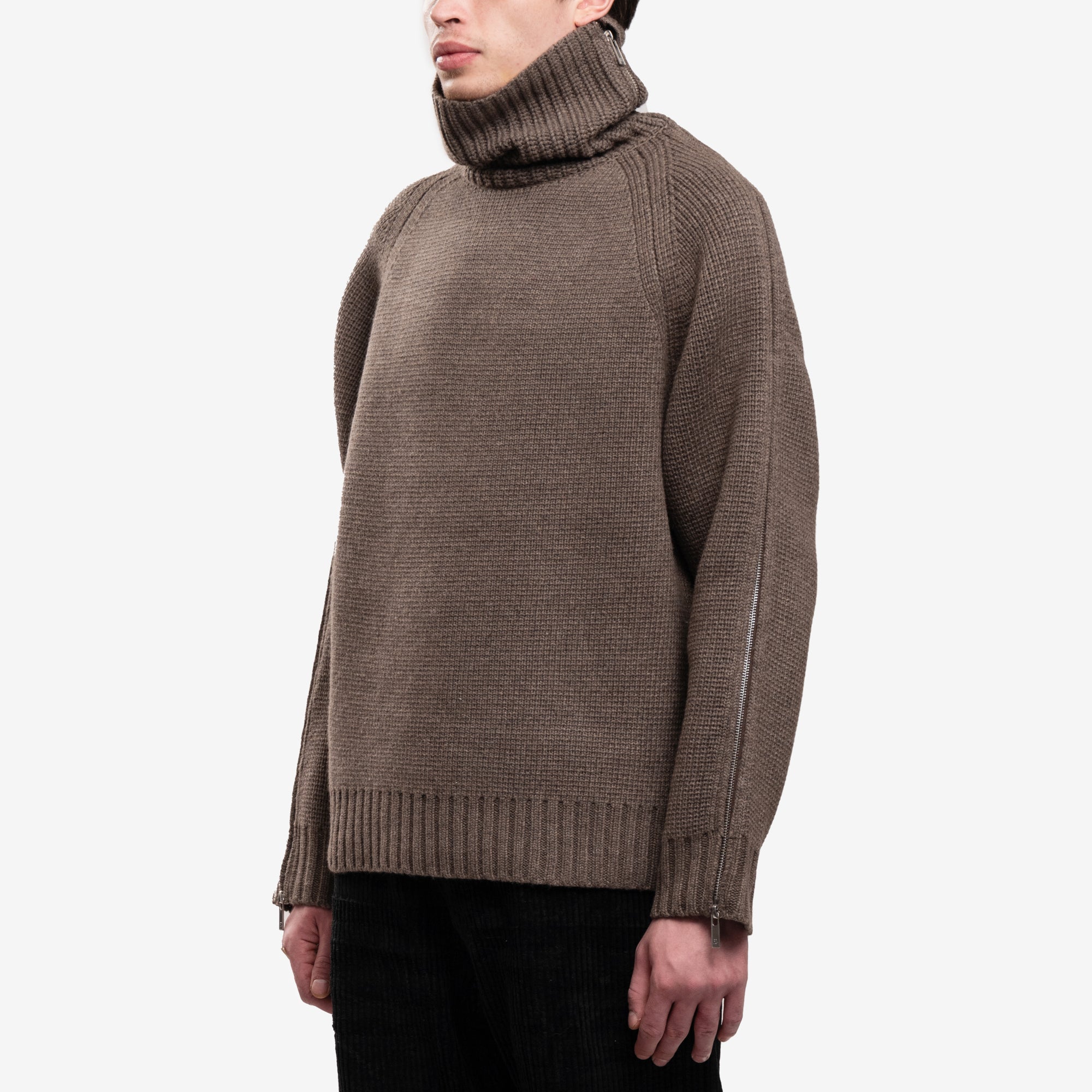 Helmut Lang Suitcase Turtleneck Sweater Taupe - 3
