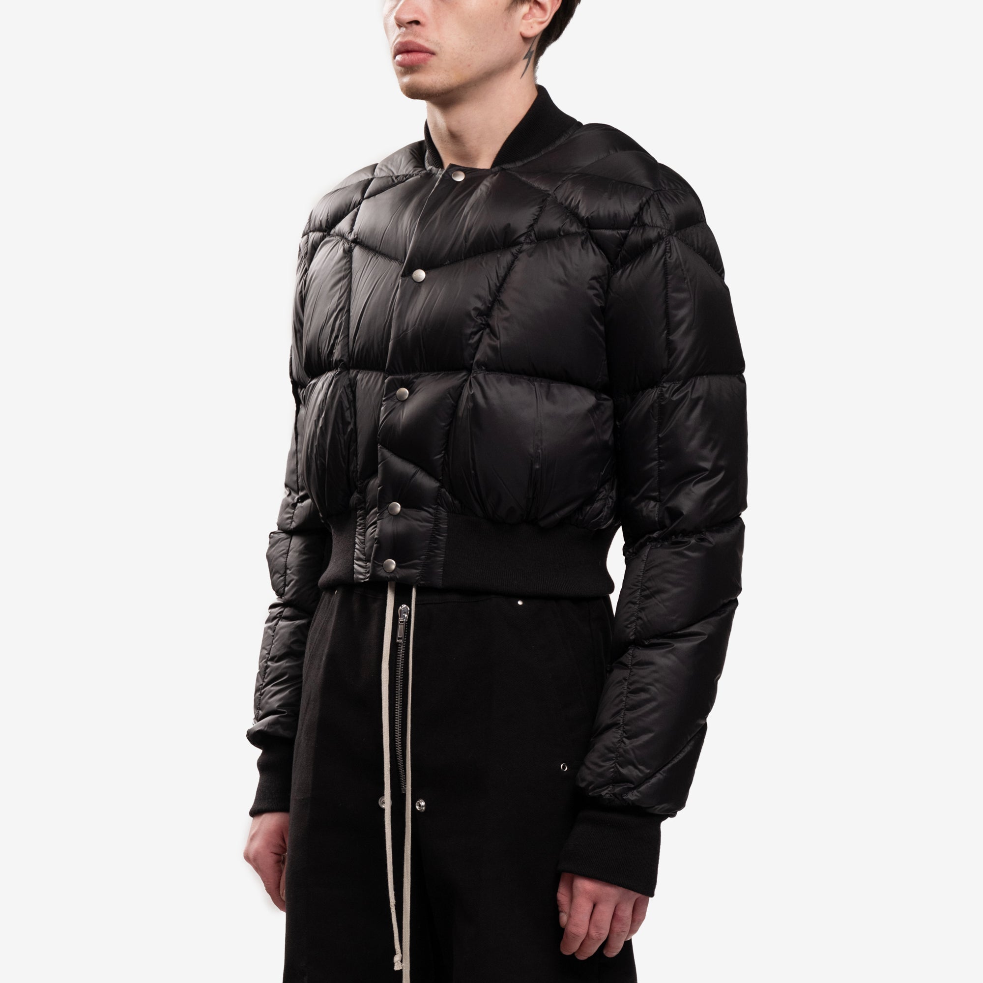Rick Owens Cropped Flight Down Bomber Black - 3