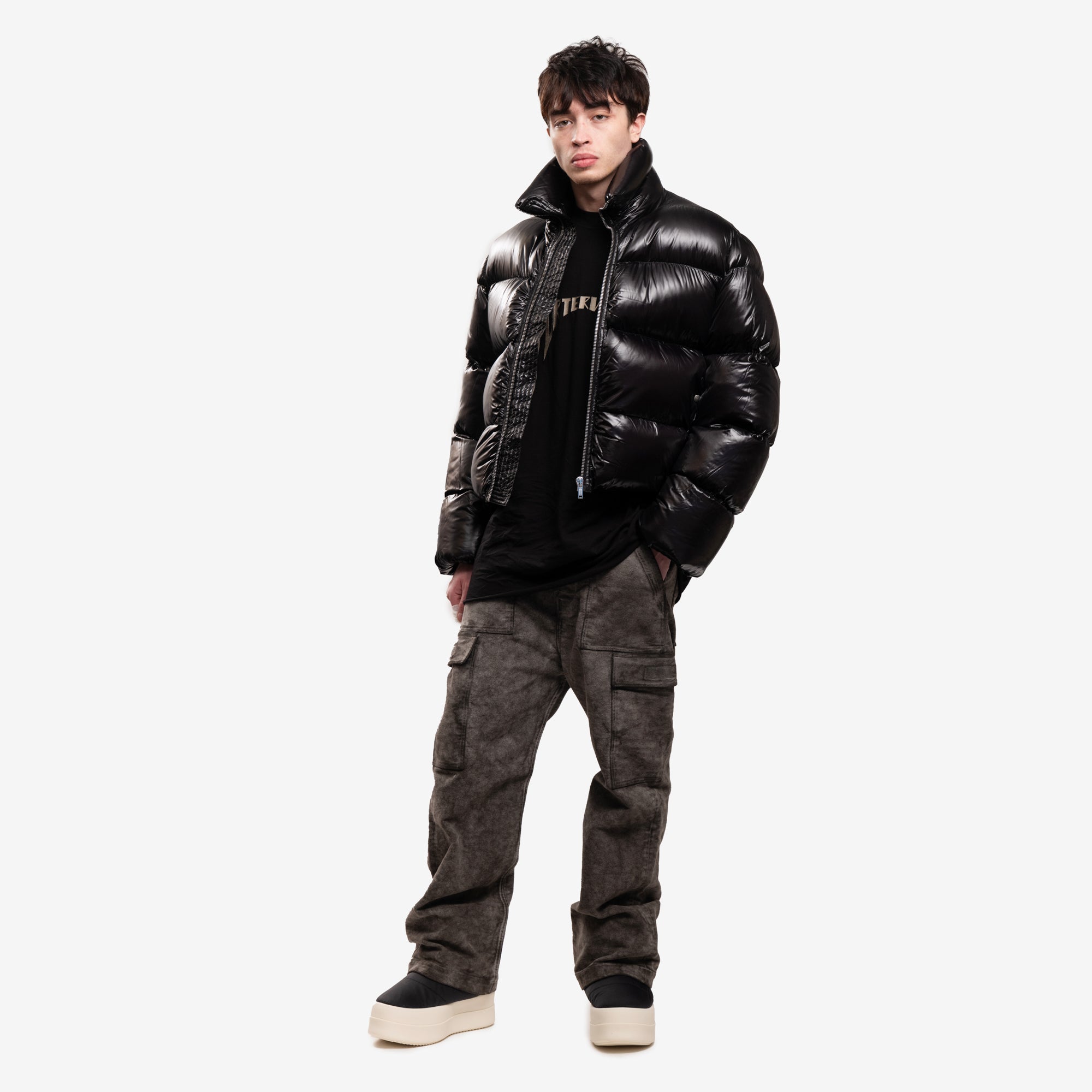 Rick Owens Turtle Down Jacket Black - 6