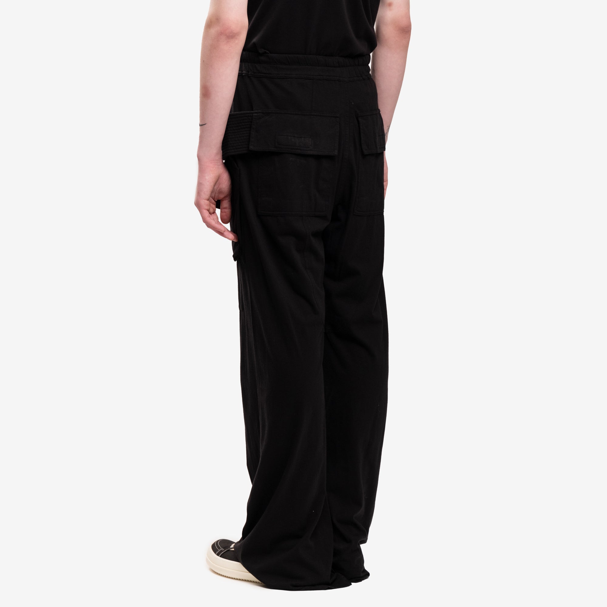 Rick Owens DRKSHDW Creatch Wide Cargo Pants Black - 4