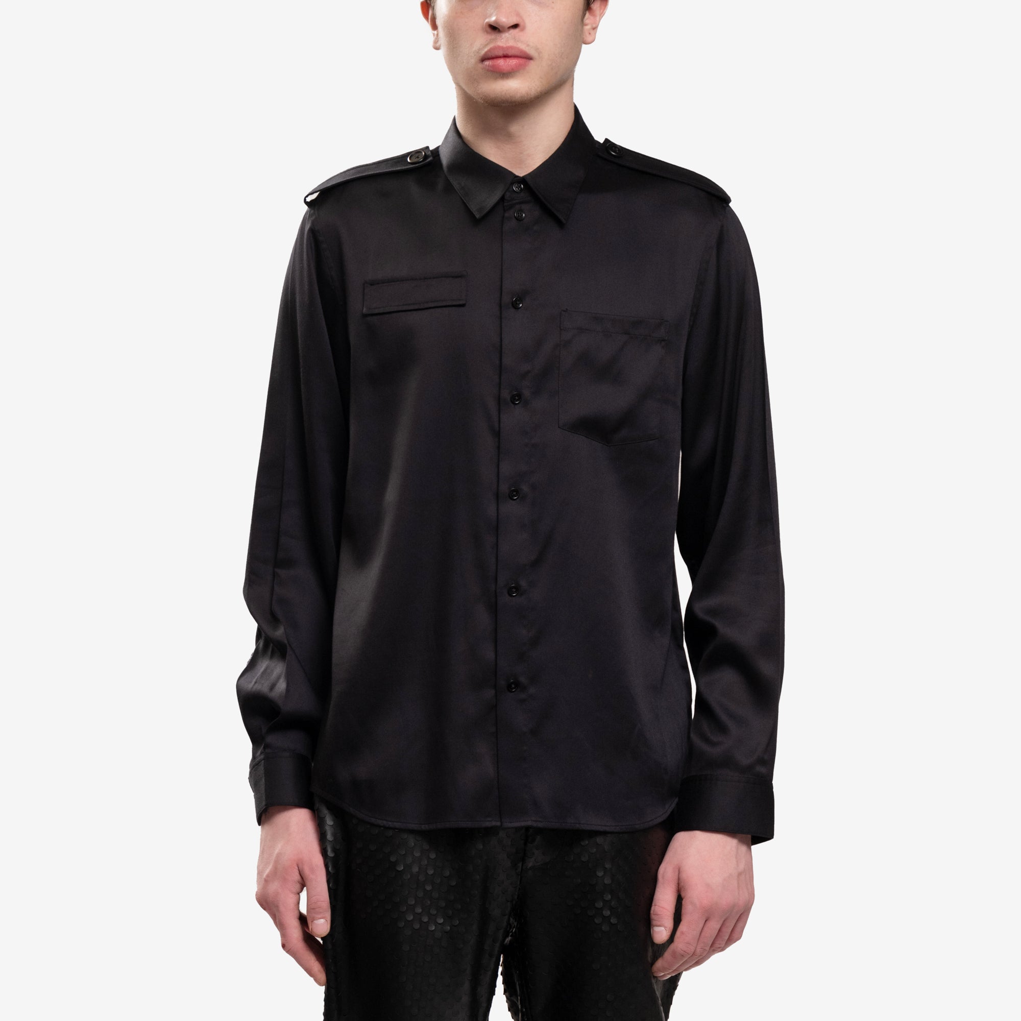 Helmut Lang Epaulette Shirt Black - 1
