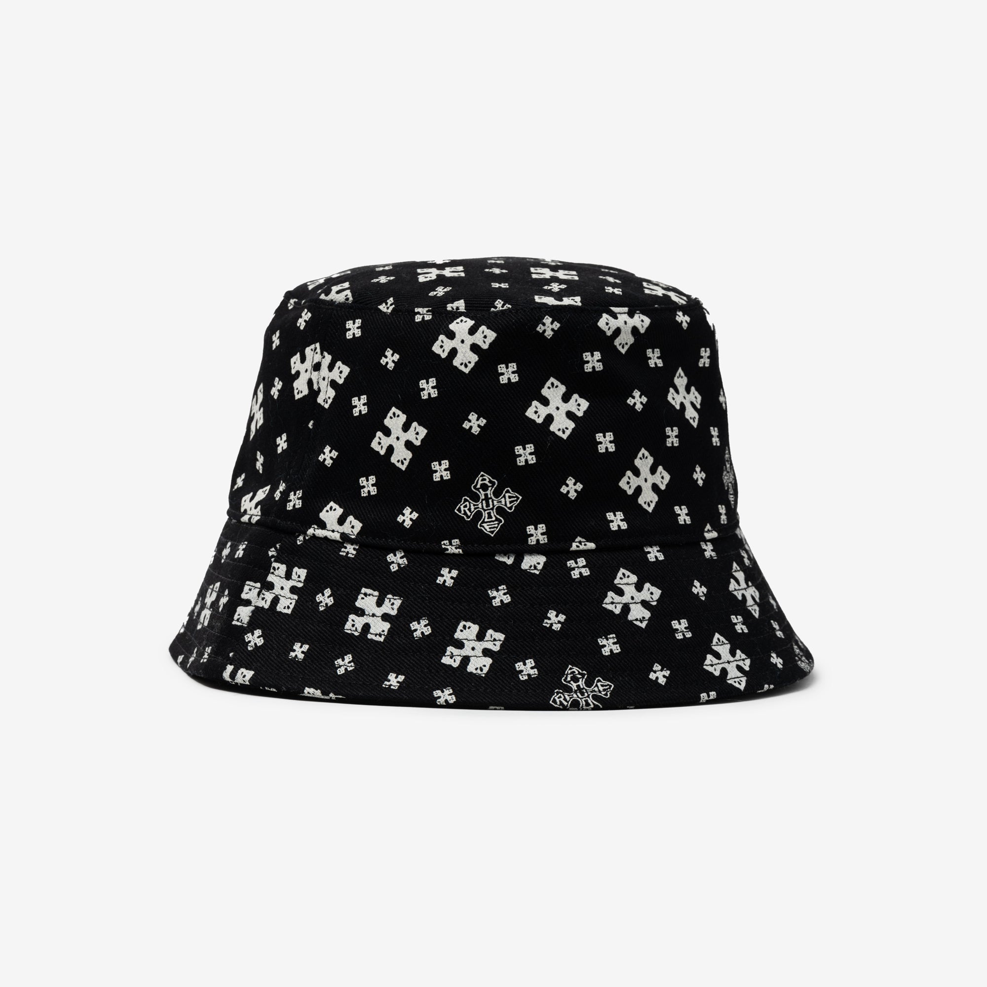 Rhude Cross Bandana Bucket Hat Black - 1