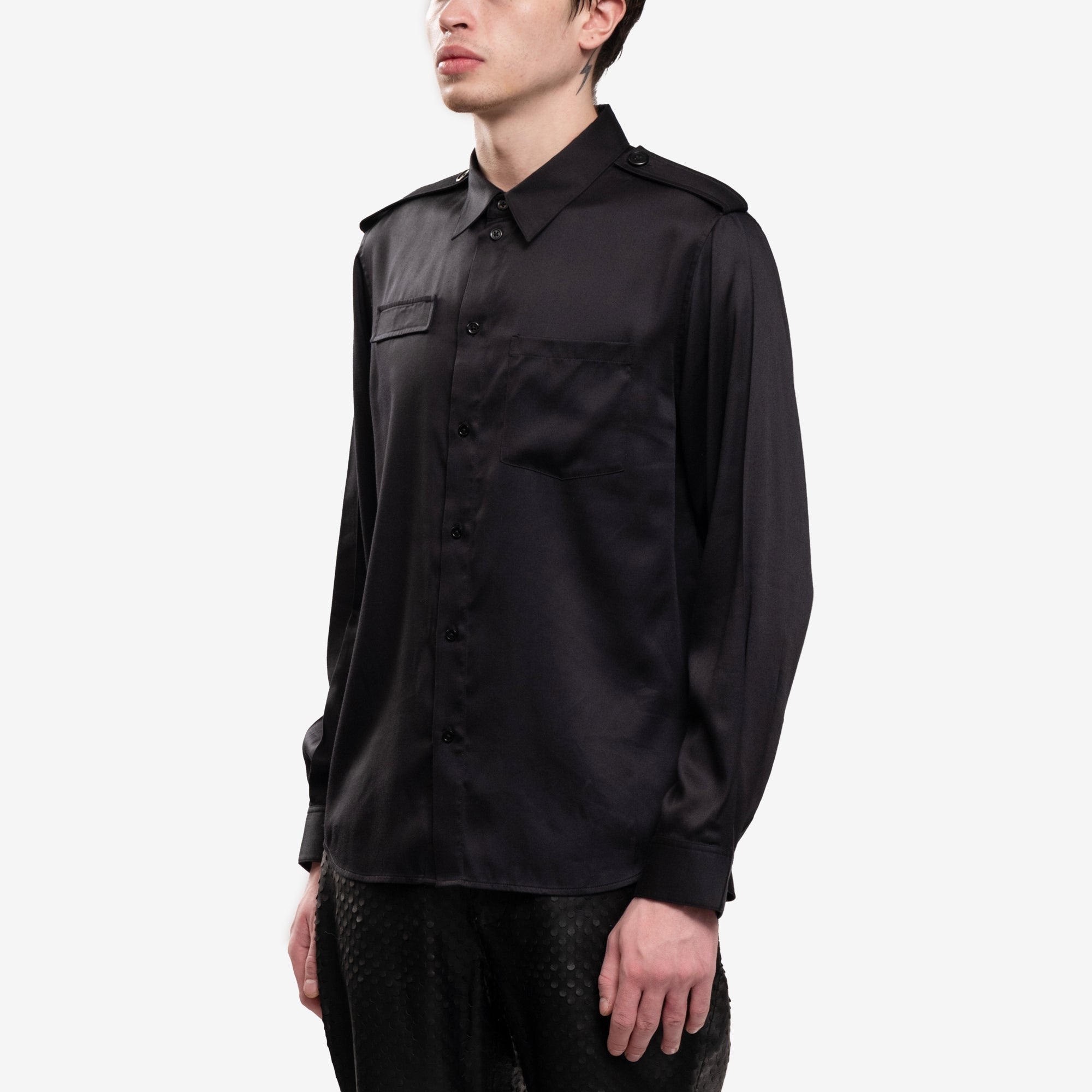 Helmut Lang Epaulette Shirt Black - 3