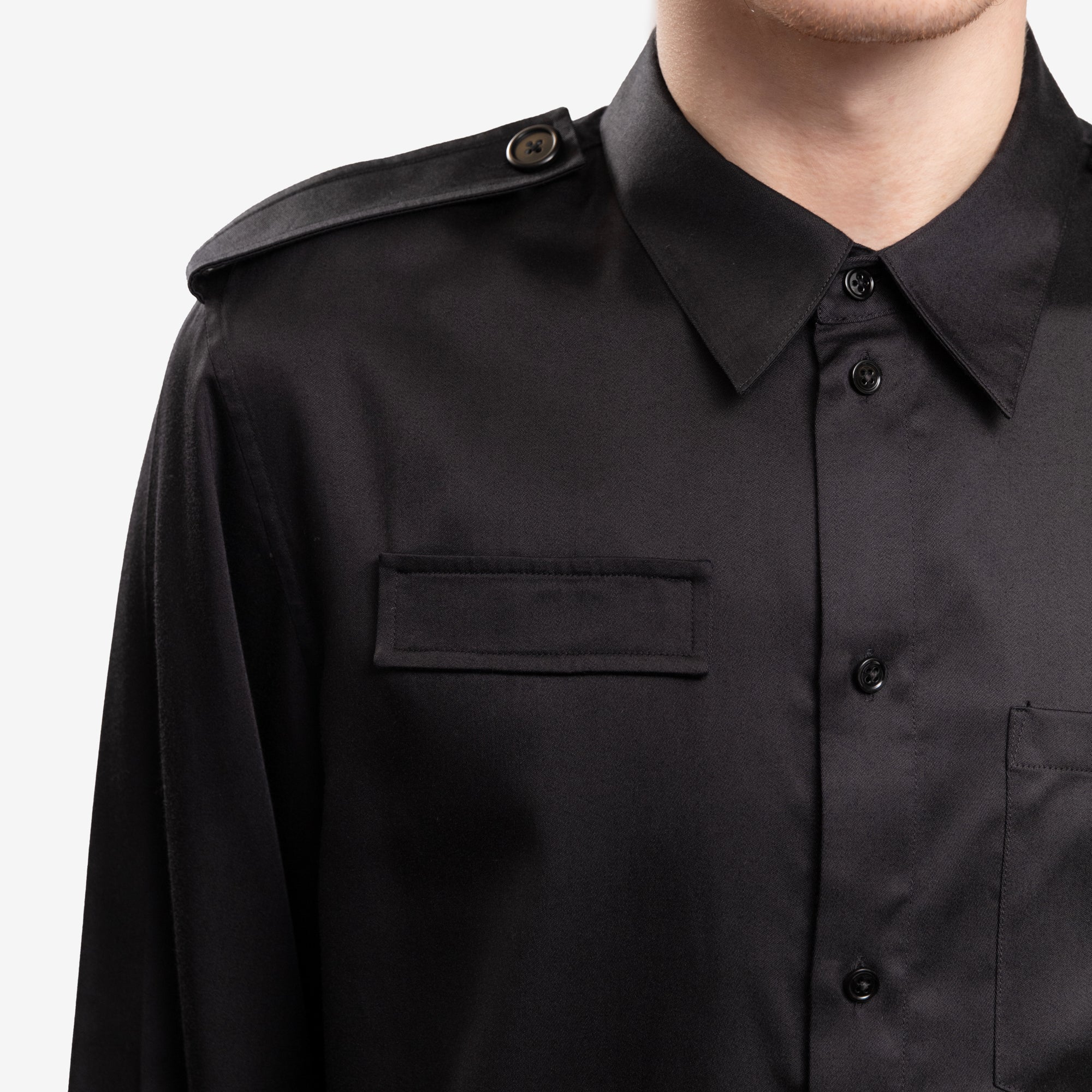 Helmut Lang Epaulette Shirt Black - 5