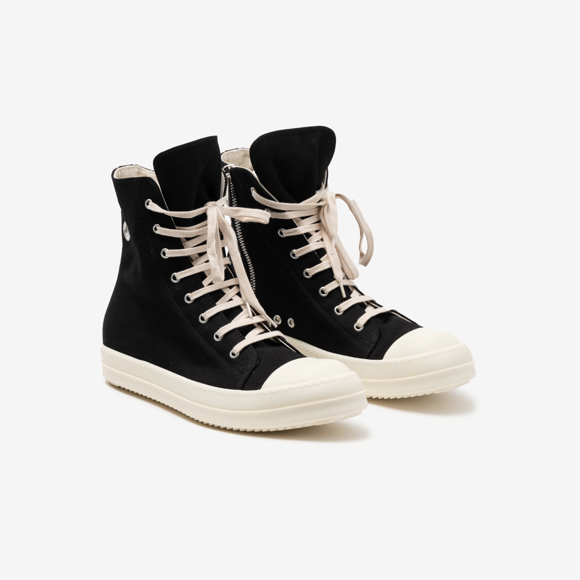 Rick Owens DRKSHDW ハイカットスニーカー ブラック/ミルク/ミルク