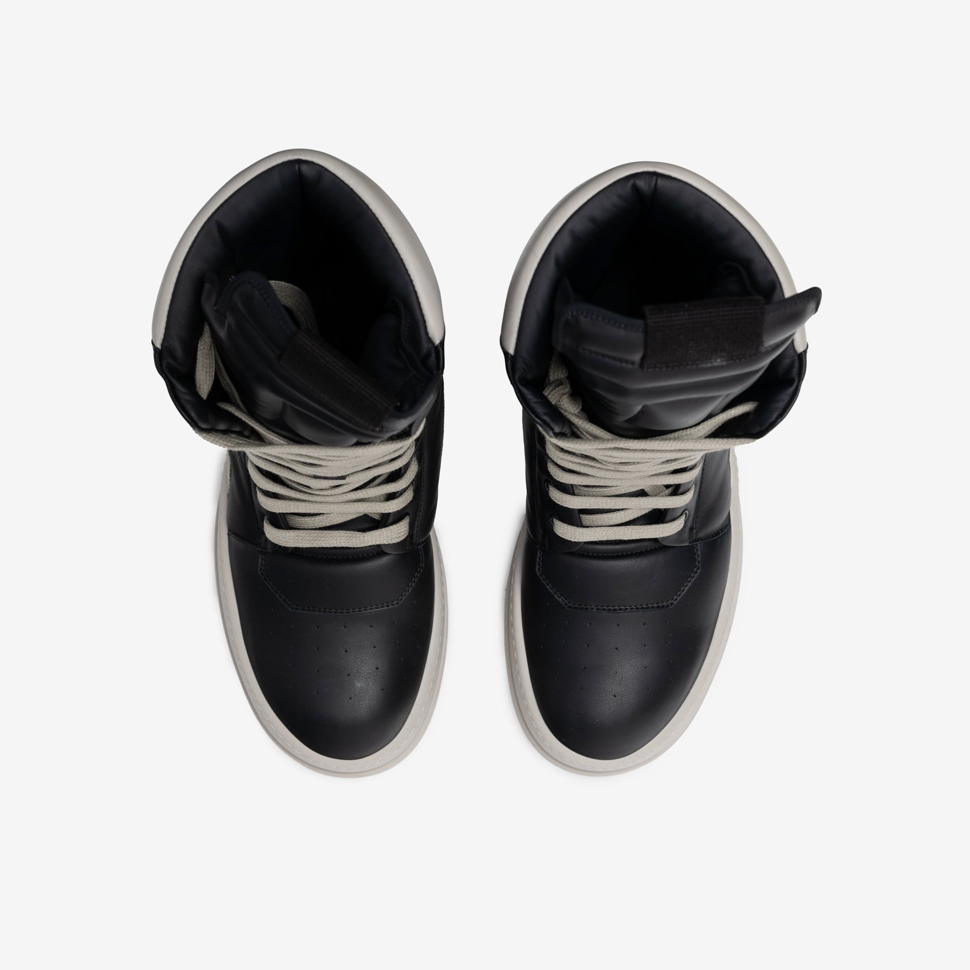 Rick Owens Mega Bumper Geobasket Sneakers - Black / Grey Black/Pearl/Pearl - 2