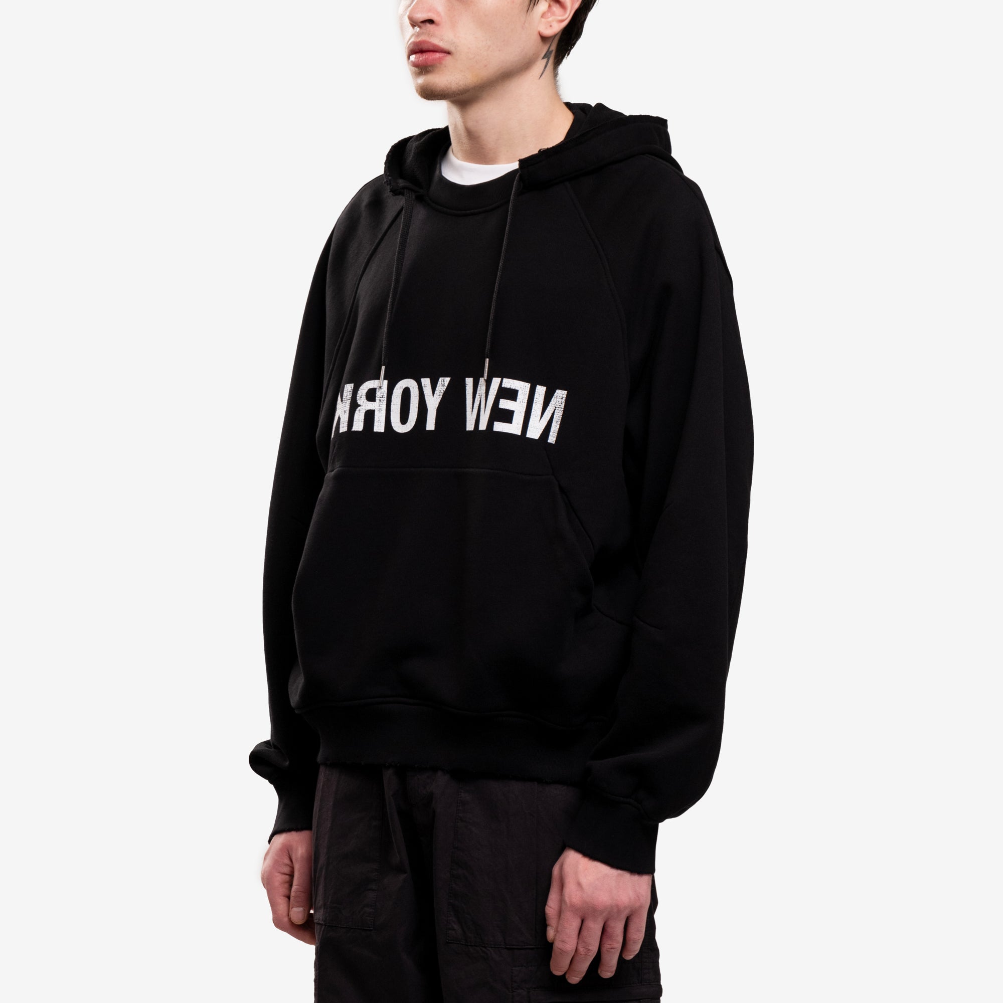 Helmut Lang Reverse New York Hoody Black - 3