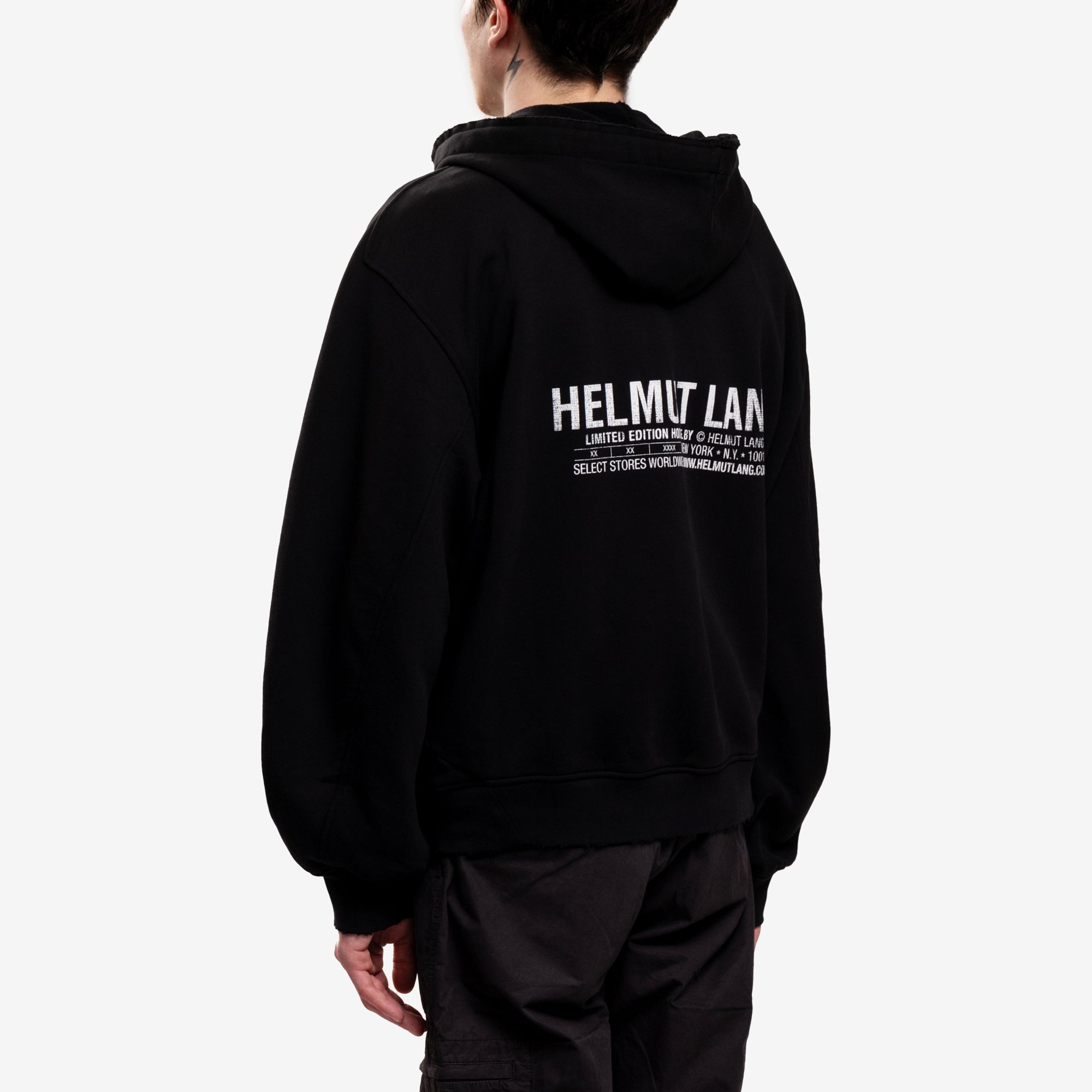 Helmut Lang Reverse New York Hoody Black - 4