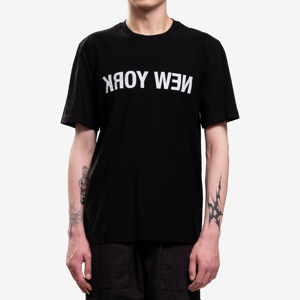 Helmut Lang Tee - New York Belt T-Shirt in Black