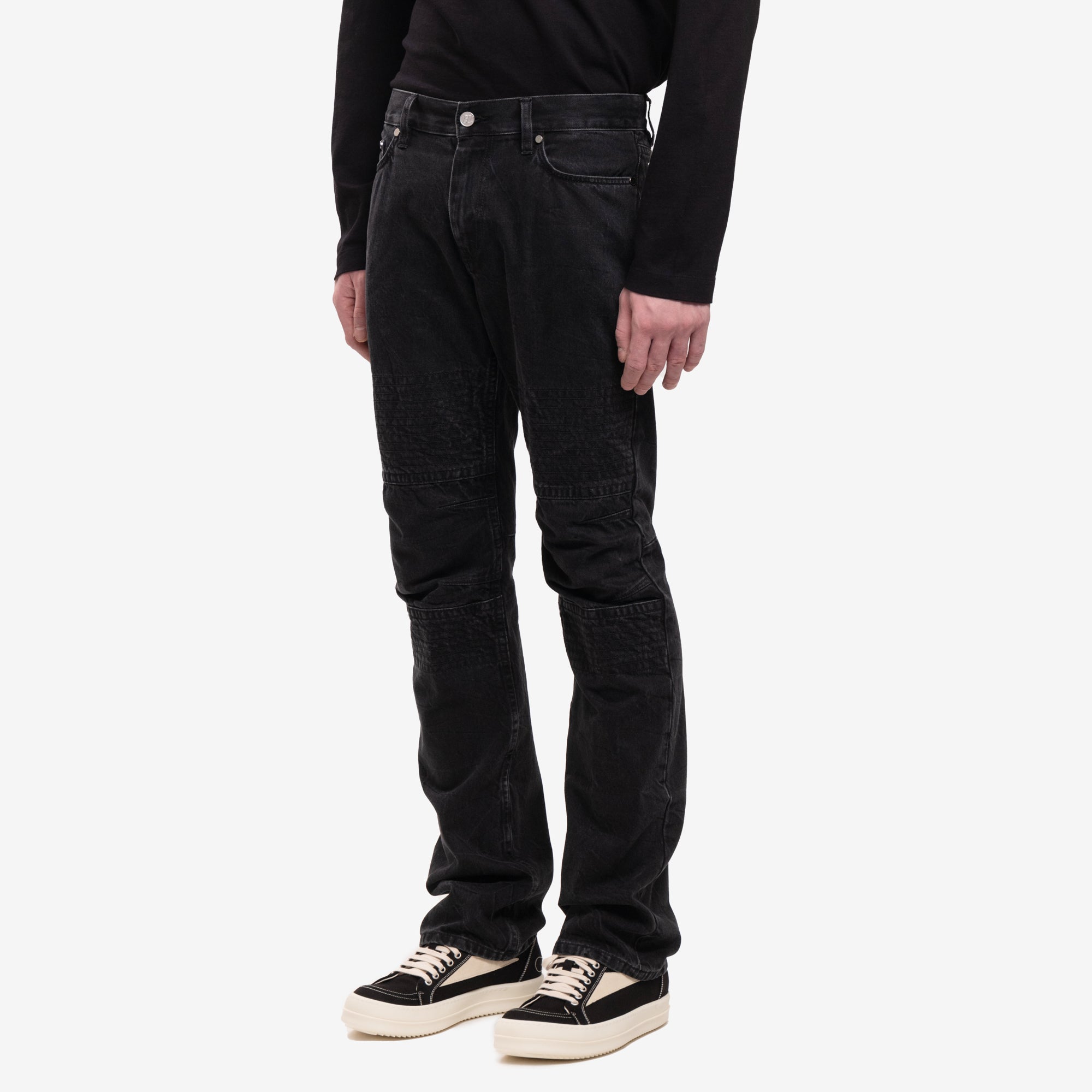 Helmut Lang Moto Worker Denim Jeans in Black for Men