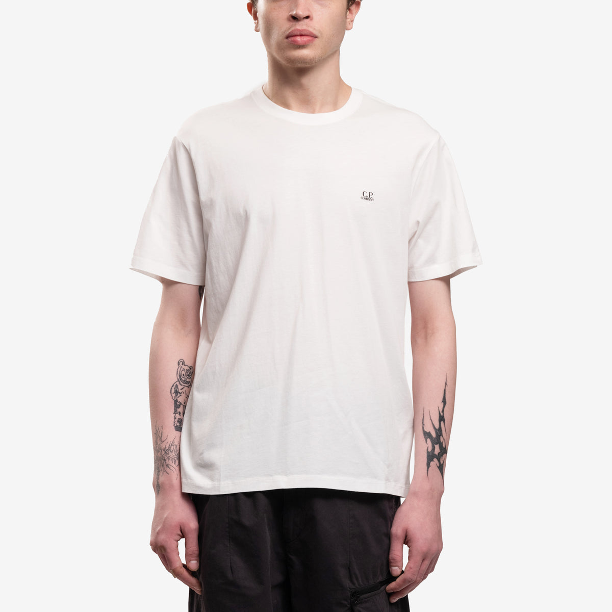 CP Company メンズ バックゴーグル Tシャツ（ガーゼホワイト）