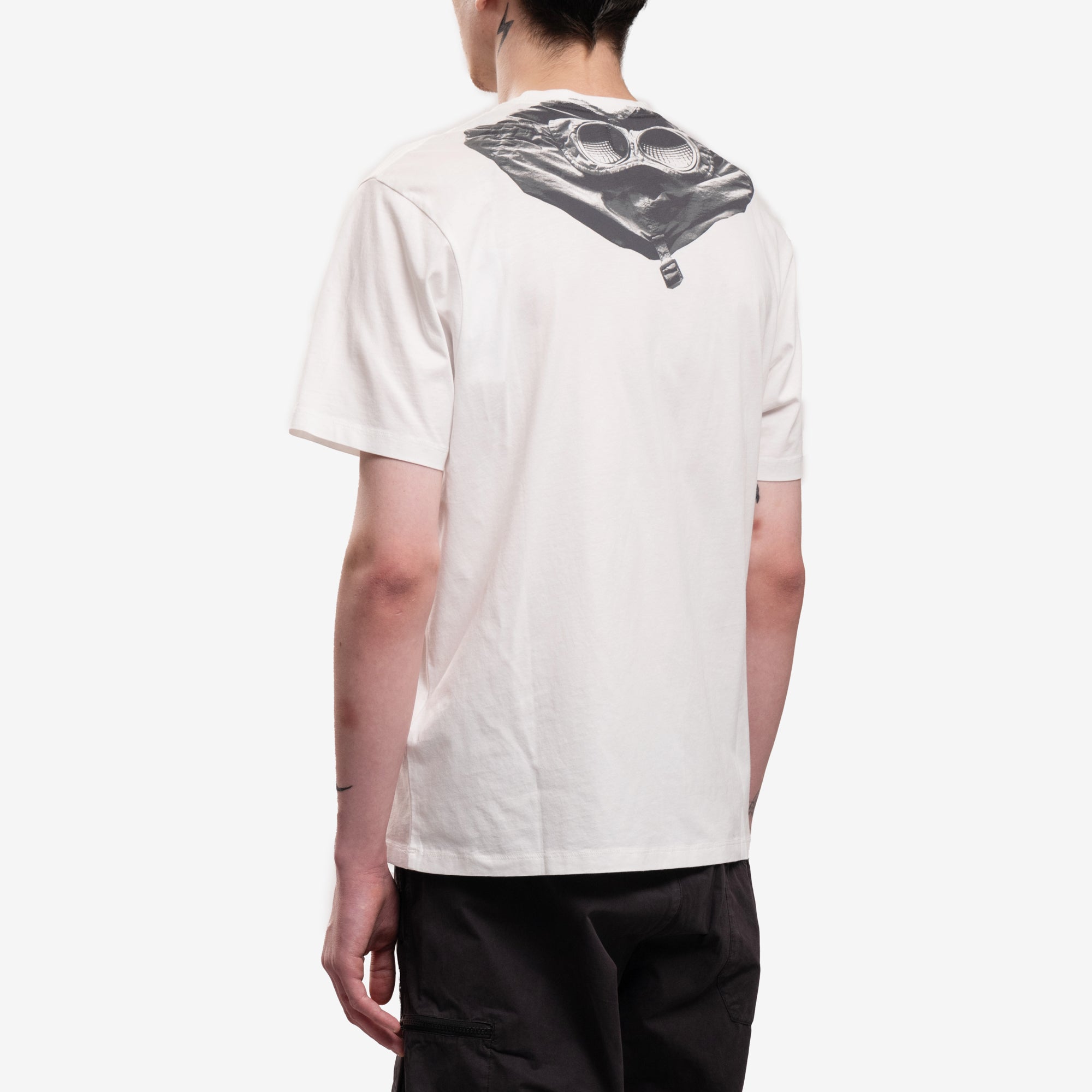 C.P. Company Back Goggle T-Shirt Gauze White - 4