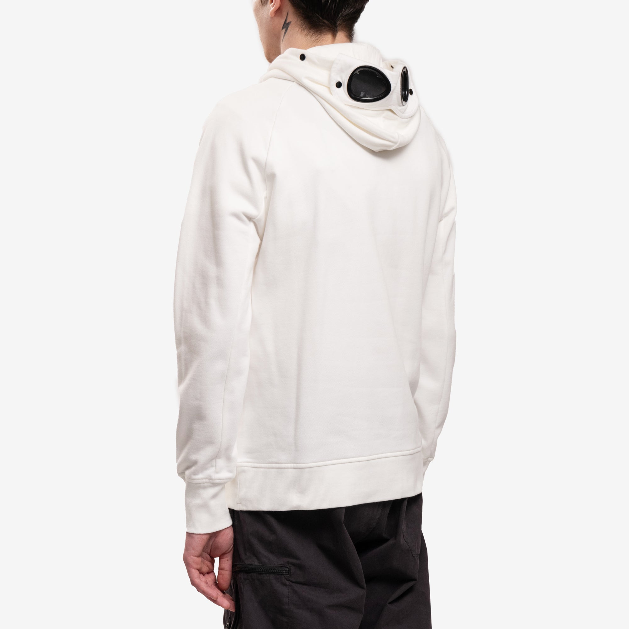 Photo of C.P. Company Diag Raised Fleece Goggle Hoody - 4