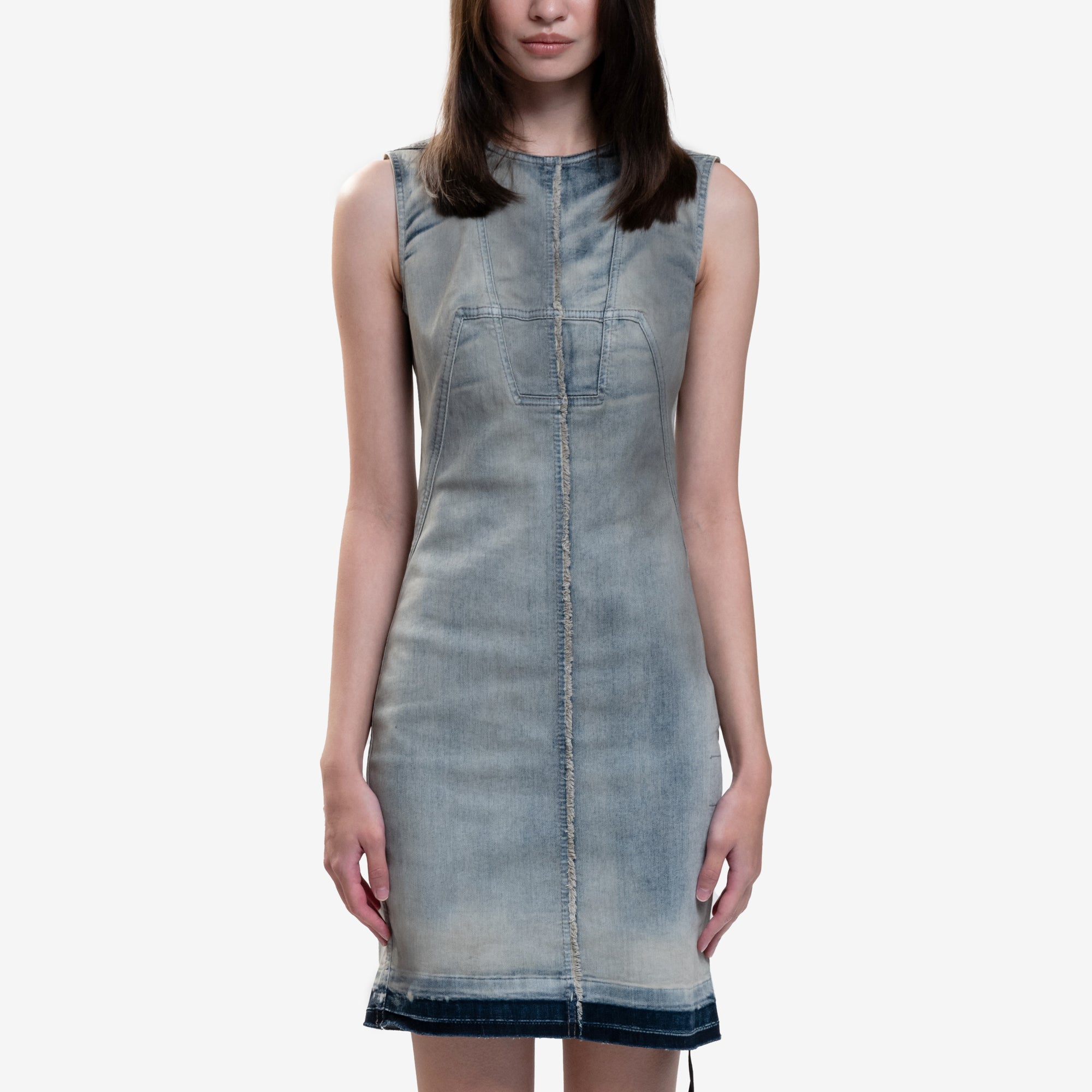 Photo of Rick Owens DRKSHDW Womens Splintered Denim Dress - 1
