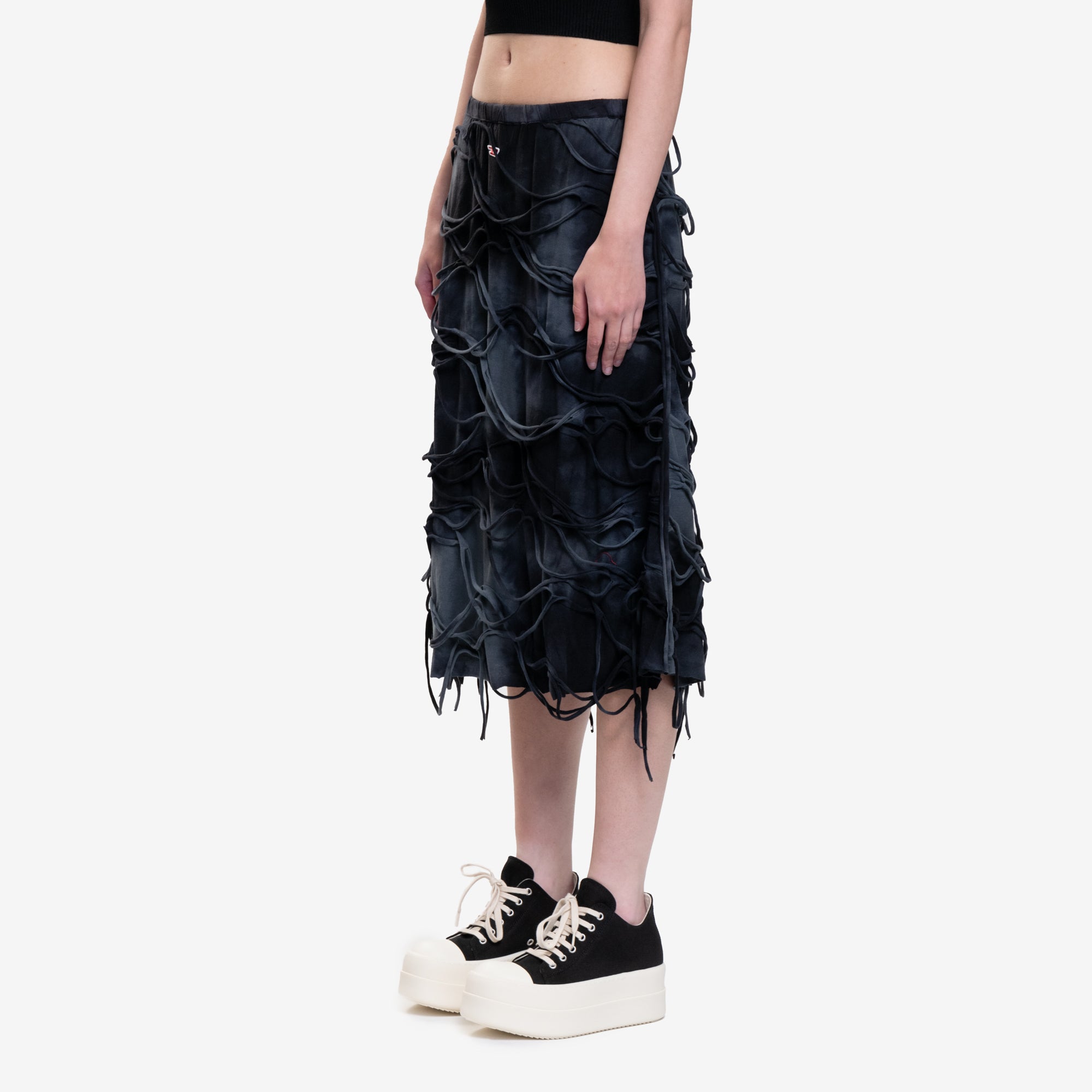 DIESEL Womens JAL Midi Skirt Black - 3