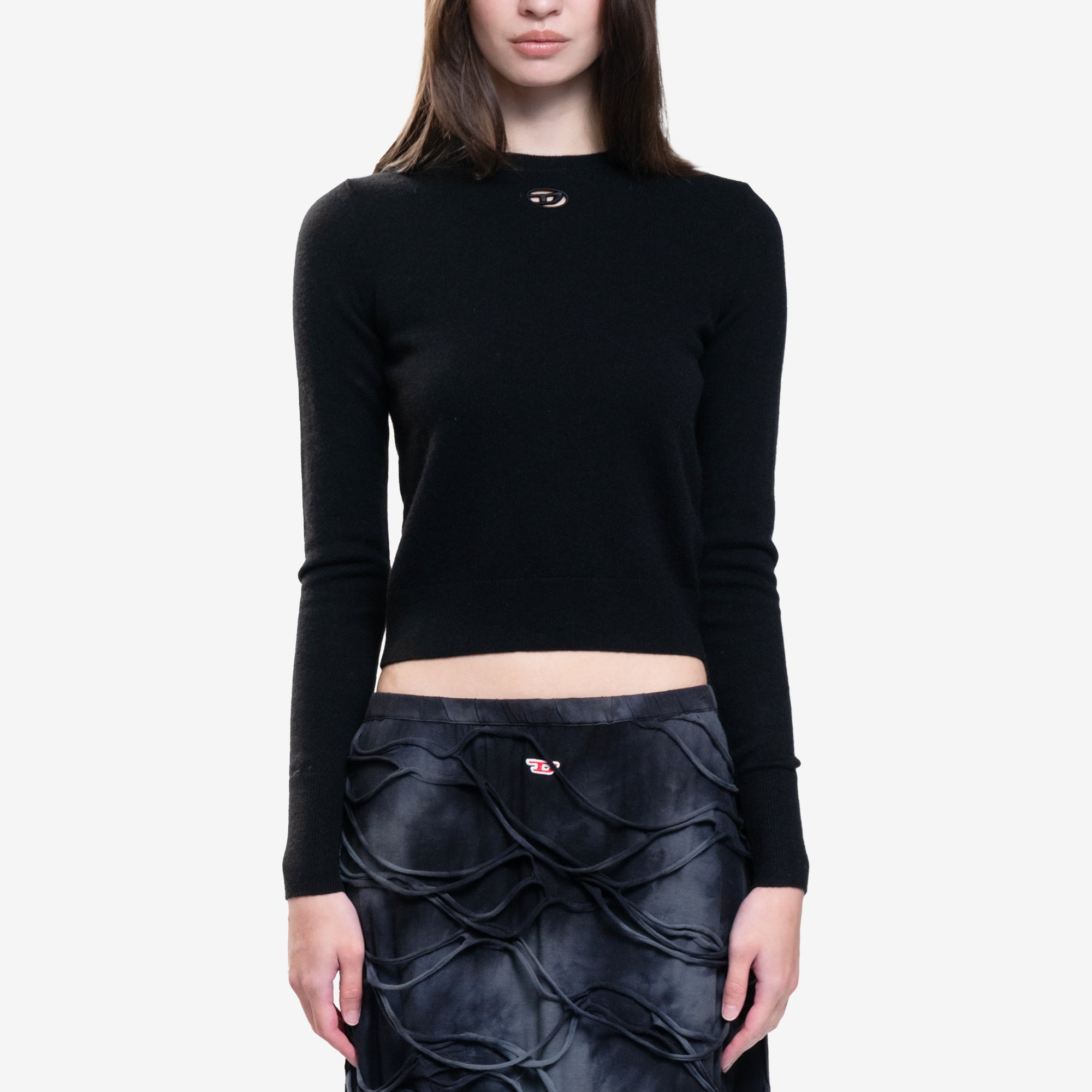 DIESEL Womens Areesax LS Sweater Black - 1