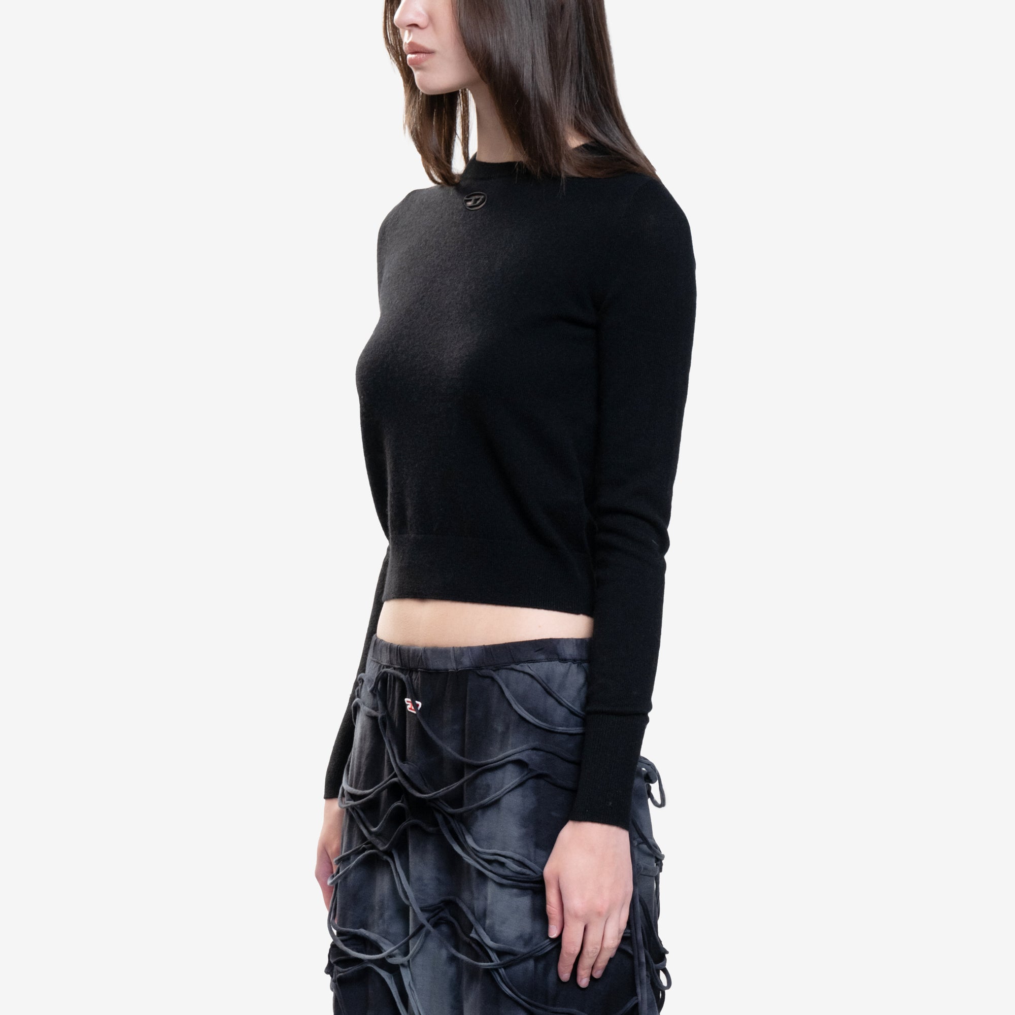 DIESEL Womens Areesax LS Sweater Black - 3