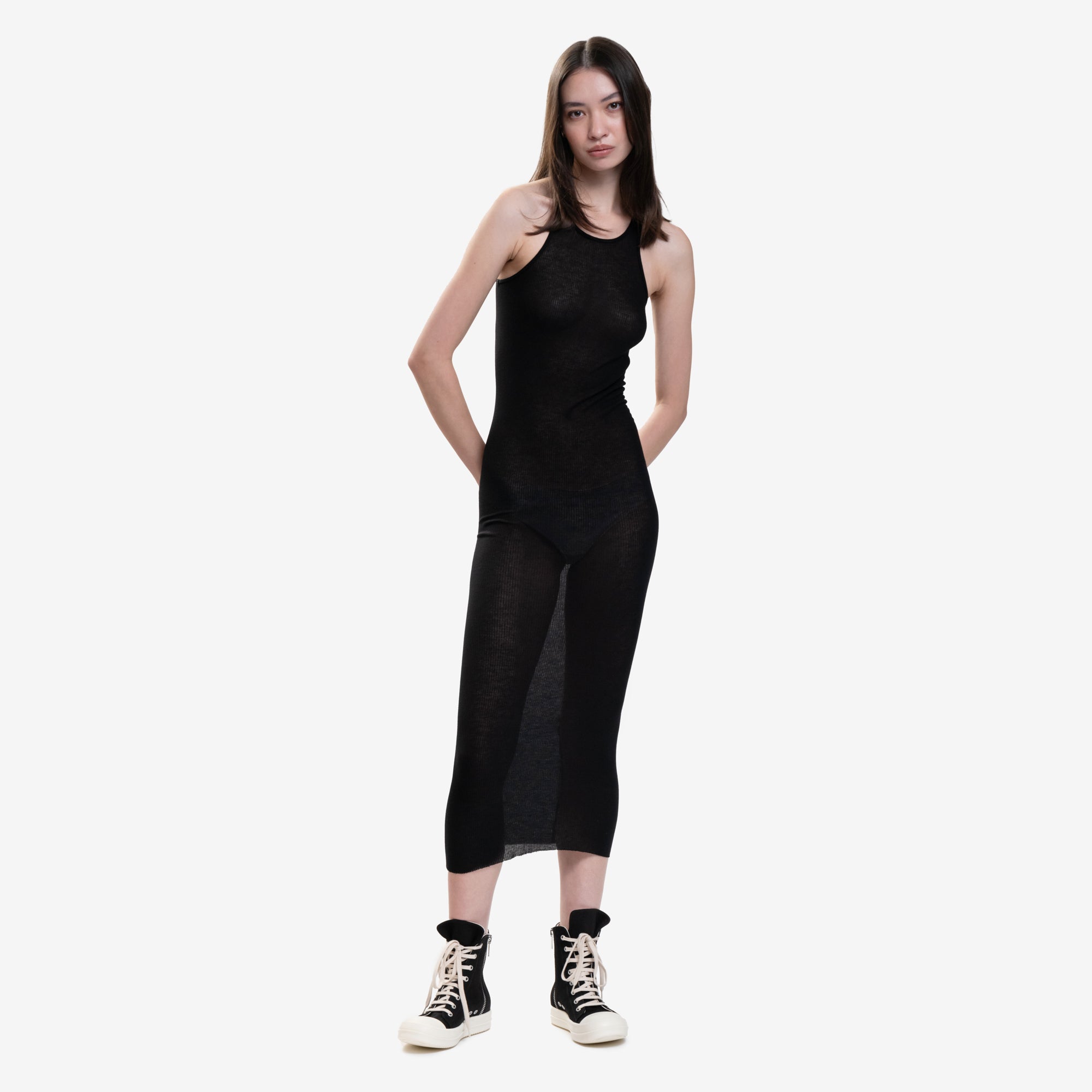 Rick Owens Womens Black Tank Dress Black - 2
