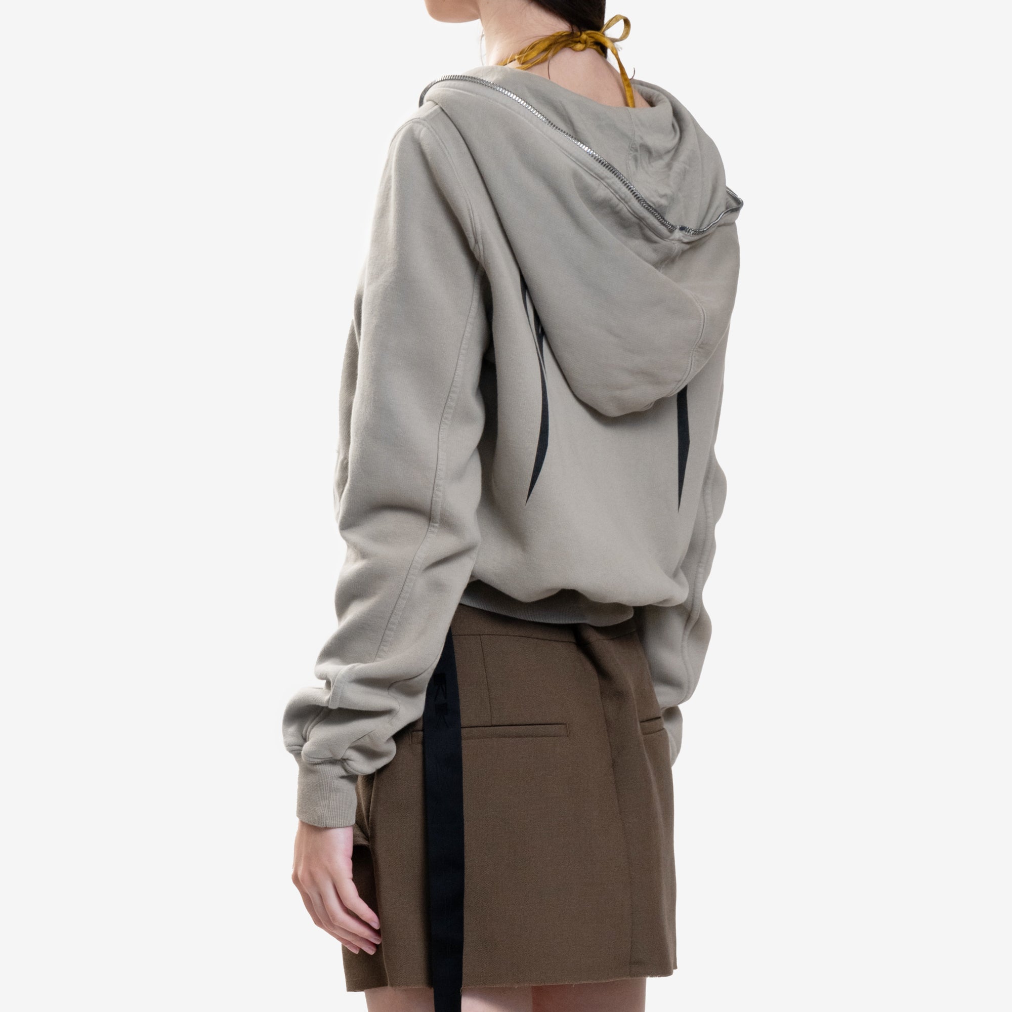 Rick Owens DRKSHDW Womens Small Gimp Hoody Pearl - 4