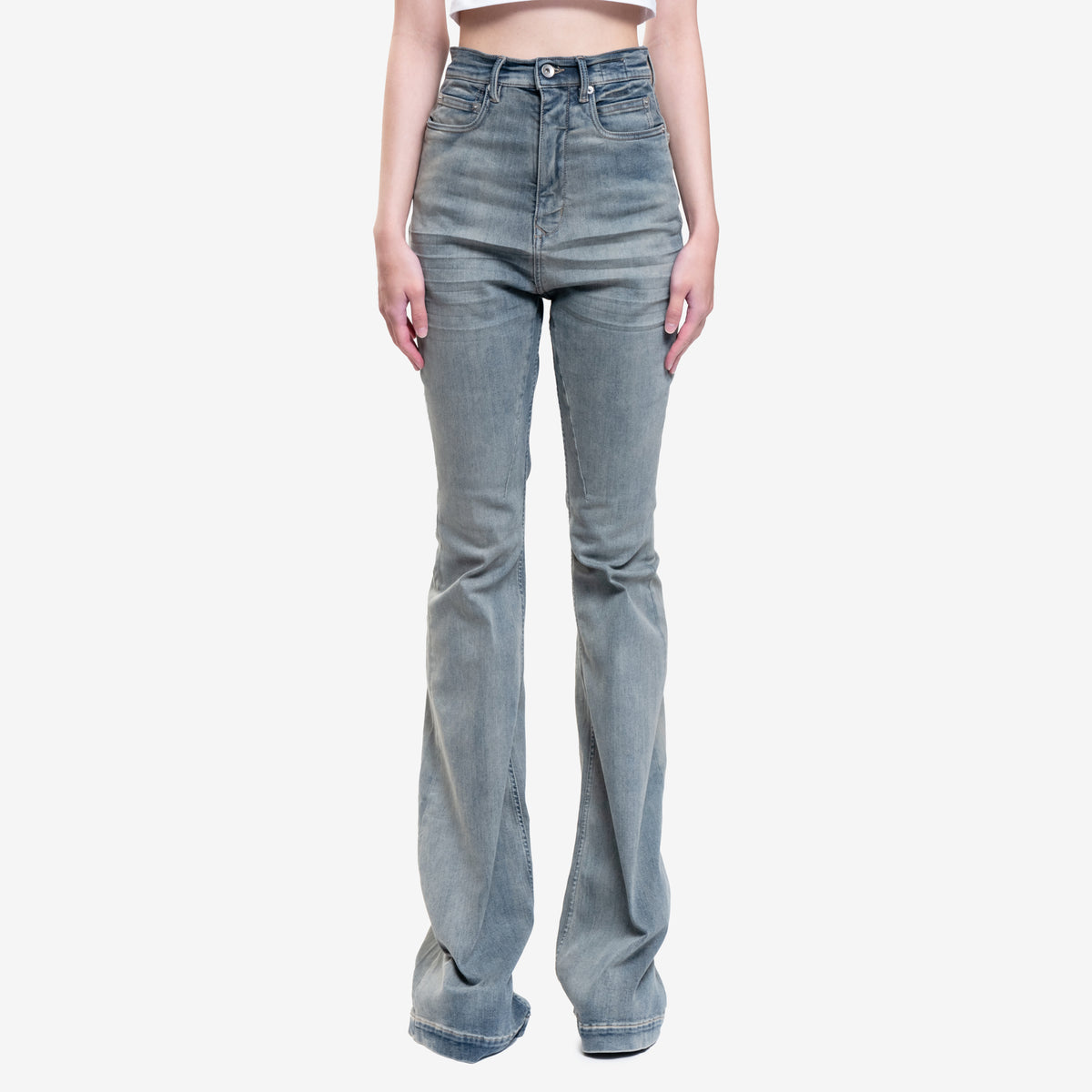 Womens Rick Owens DRKSHDW Bolan Bootcut Jeans in Sky