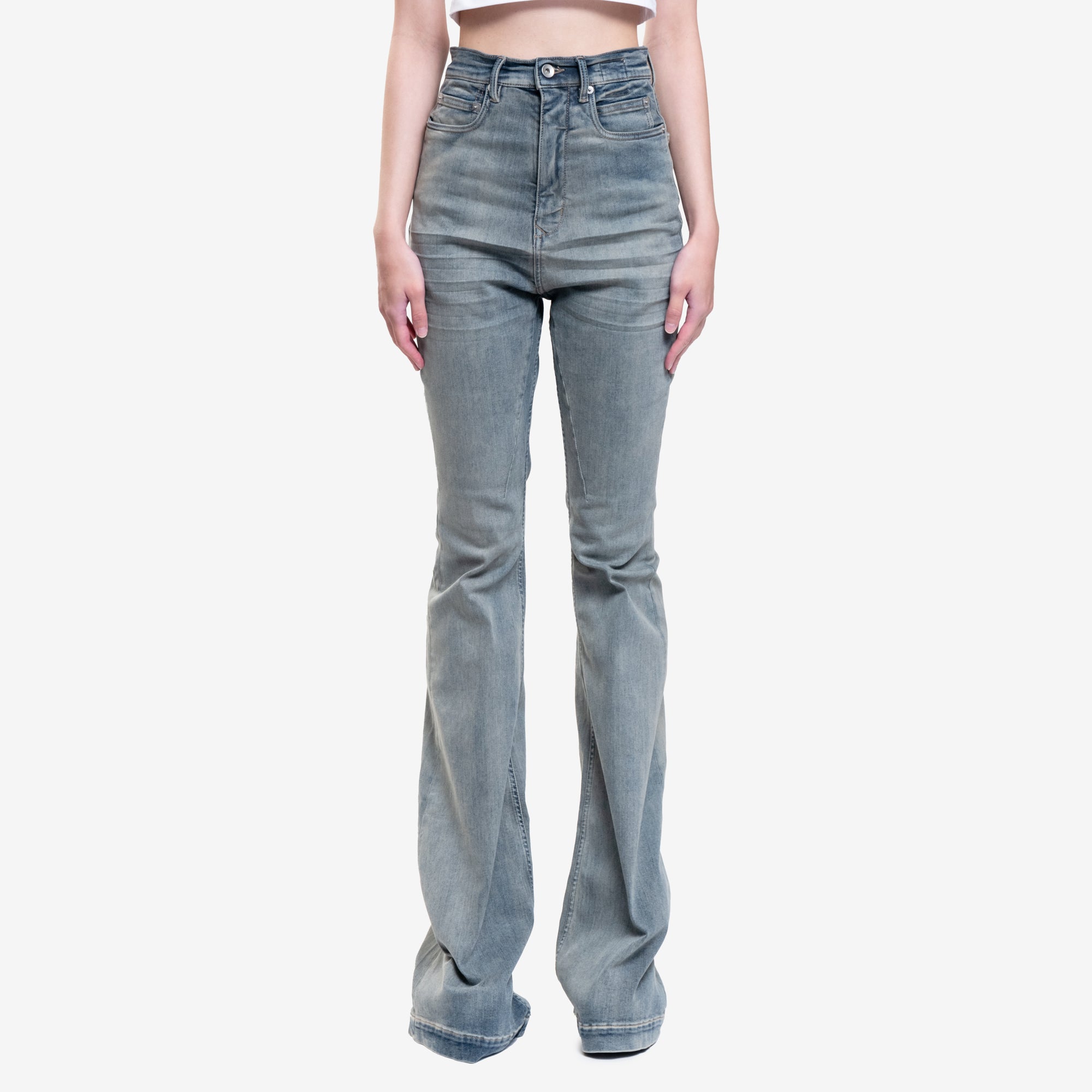 Rick Owens DRKSHDW Womens Bolan Bootcut Jeans Sky - 1