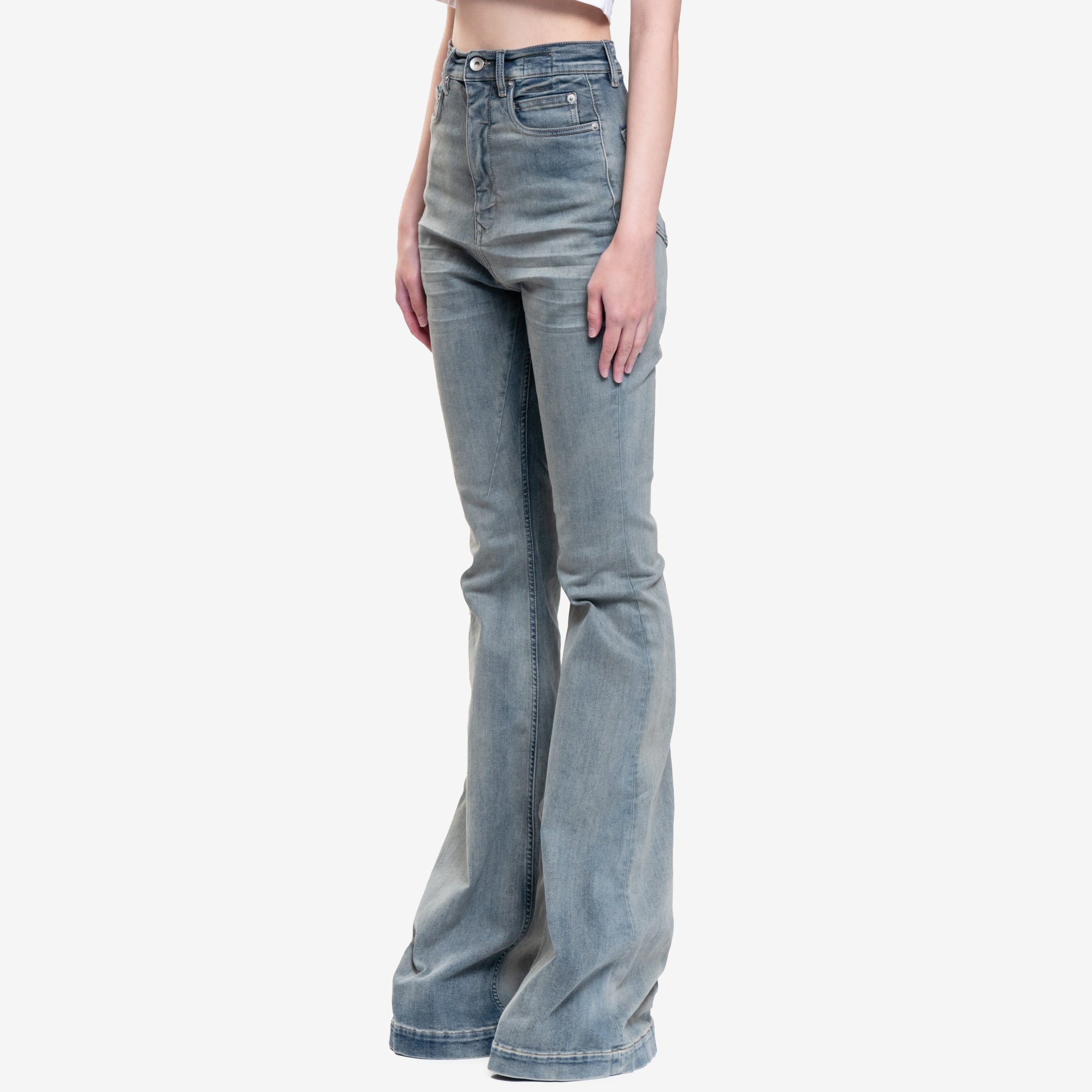 Rick Owens DRKSHDW Womens Bolan Bootcut Jeans Sky - 3