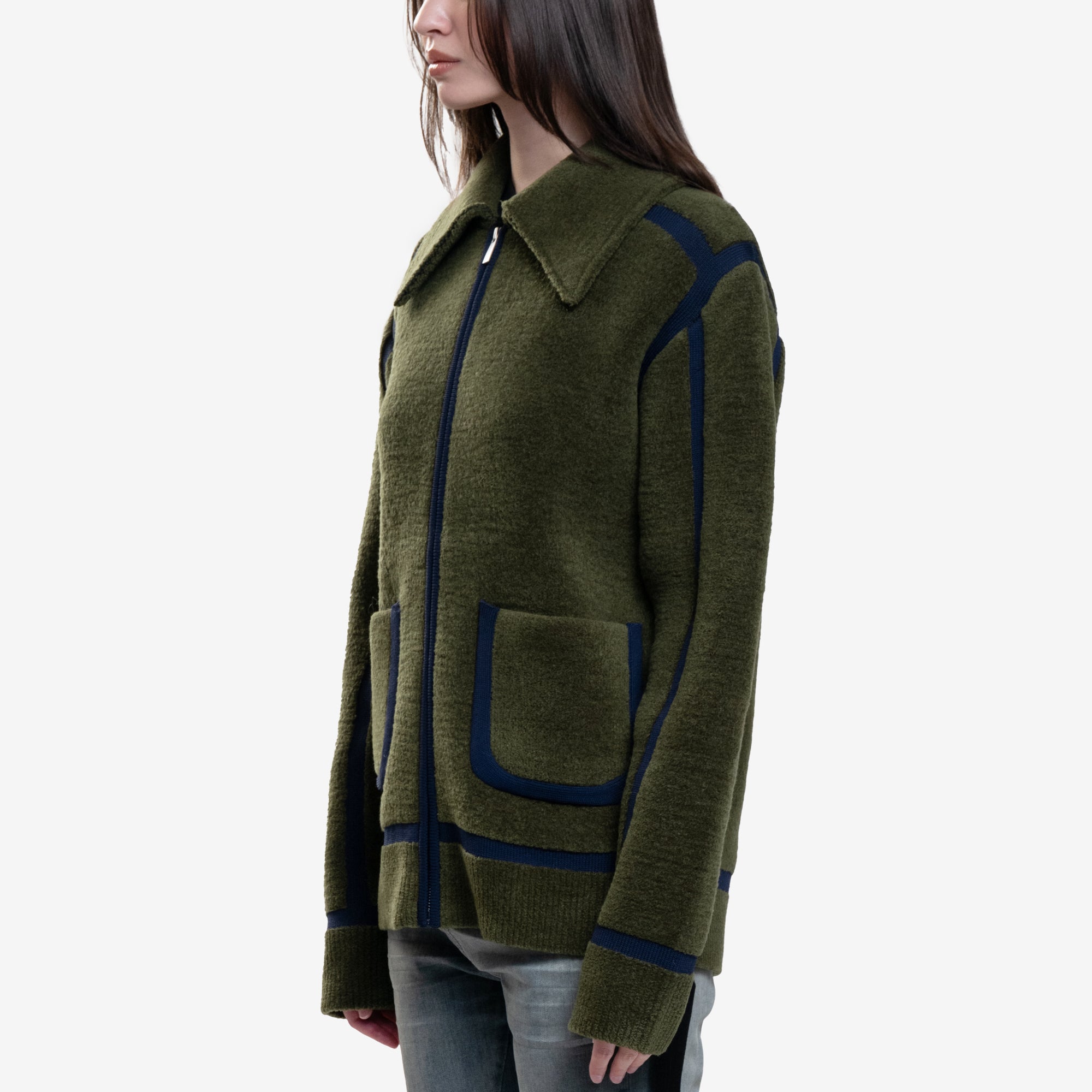 Drôle de Monsieur La Veste Maille Khaki Green - 3