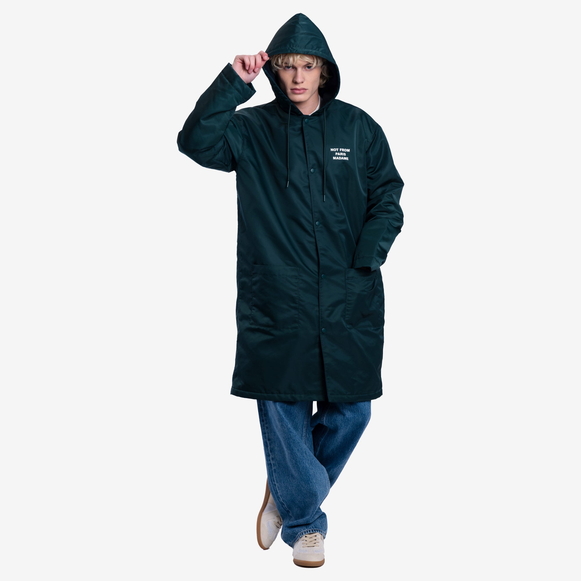 Drôle de Monsieur La Parka Slogan Dark Green - 2