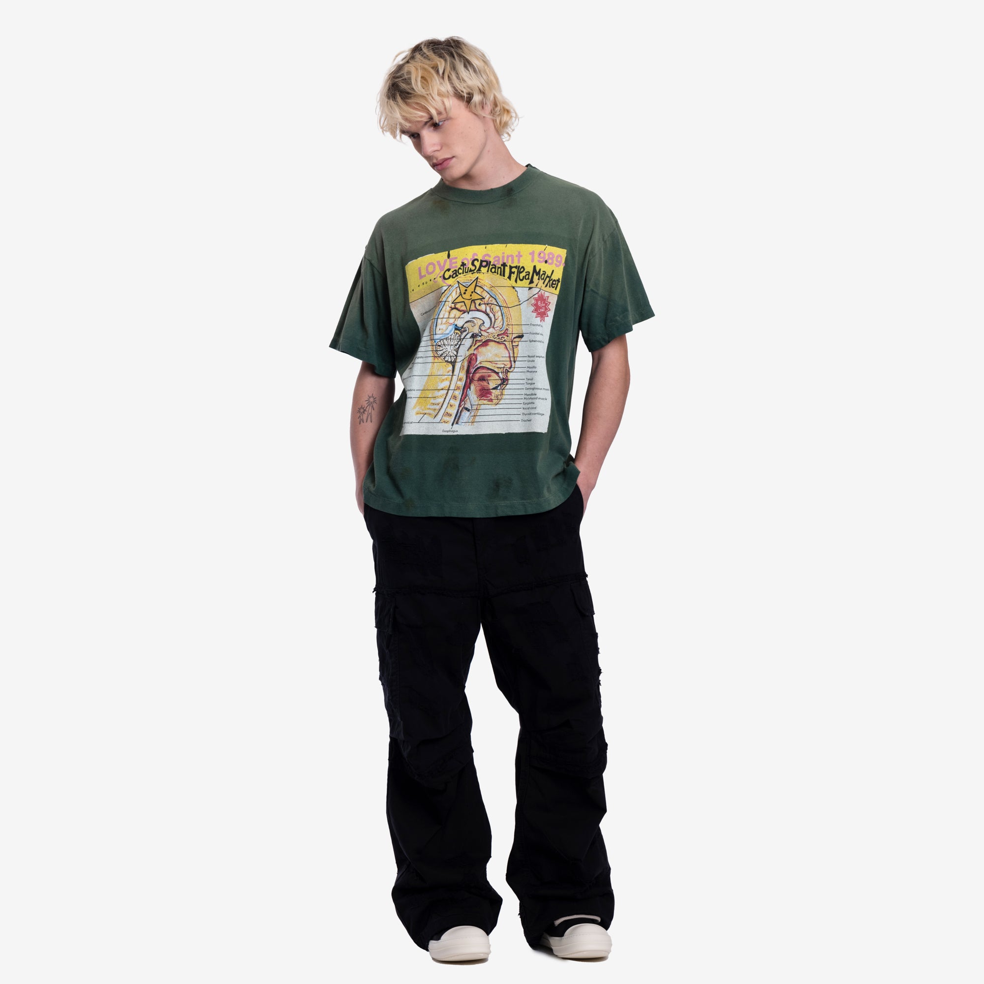 Saint Mxxxxxx CPFM Love of Saint T-Shirt Green - 2