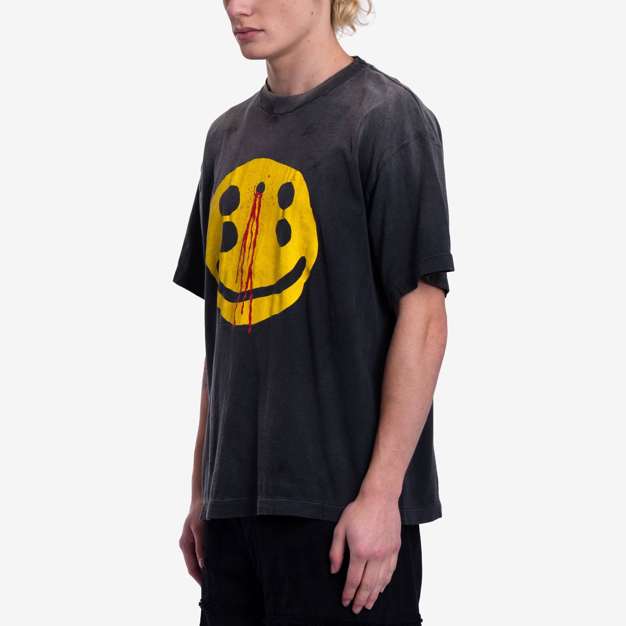 Saint Mxxxxxx Cactus Plant Flea Market Smile T-Shirt Black - 3