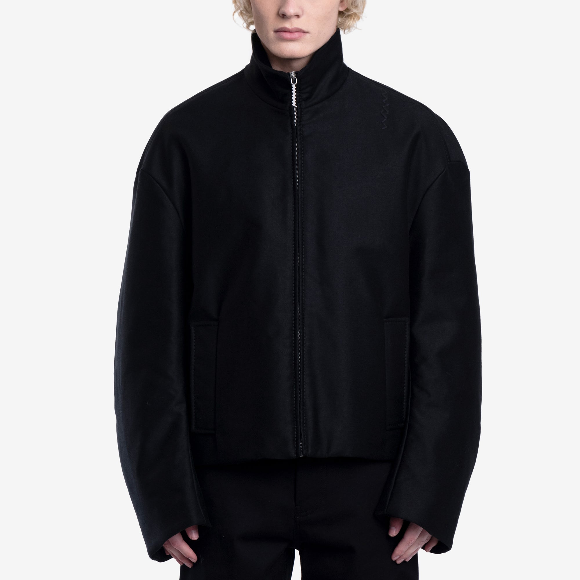 MARNI Cropped Cocoon Jacket Black - 1