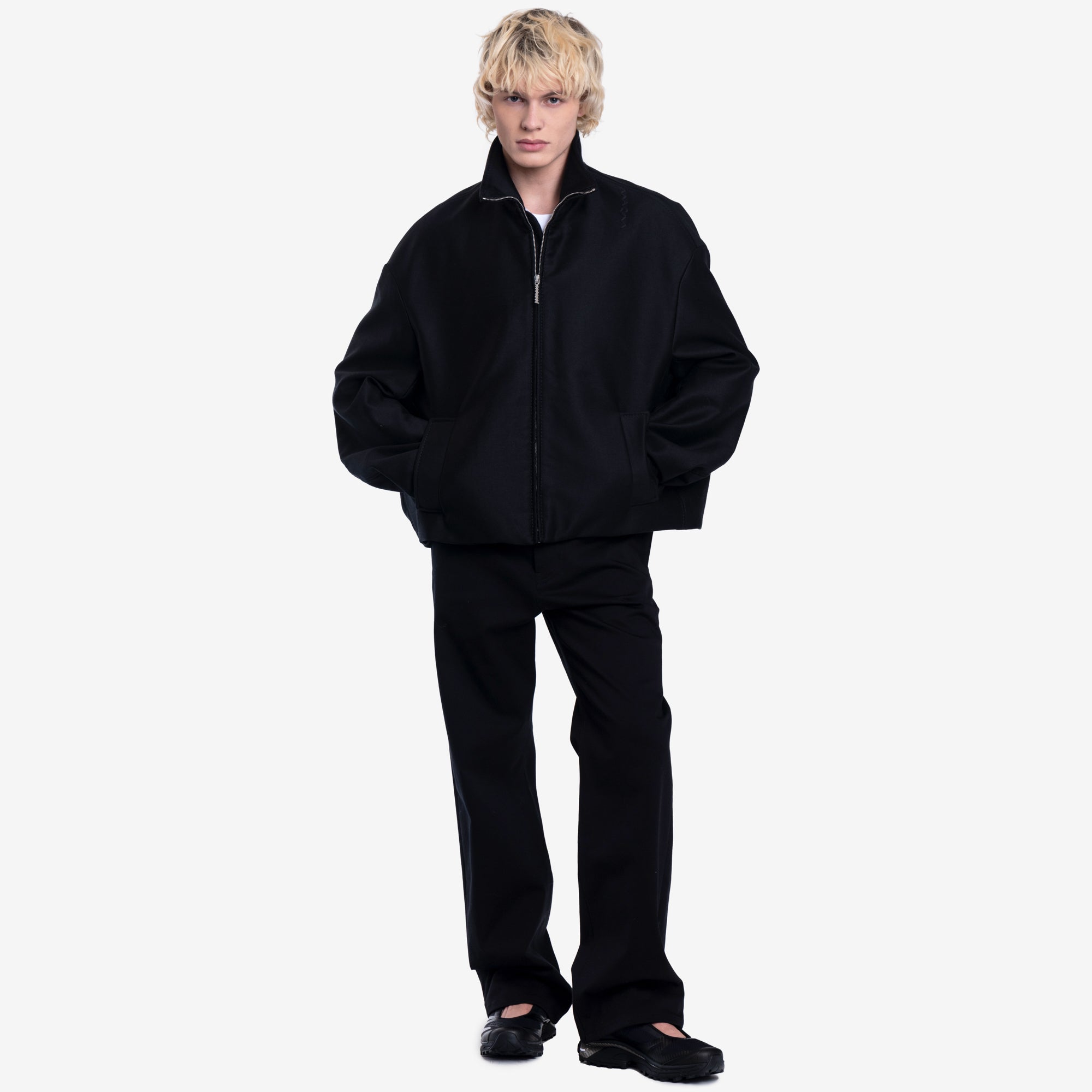 MARNI Cropped Cocoon Jacket Black - 2