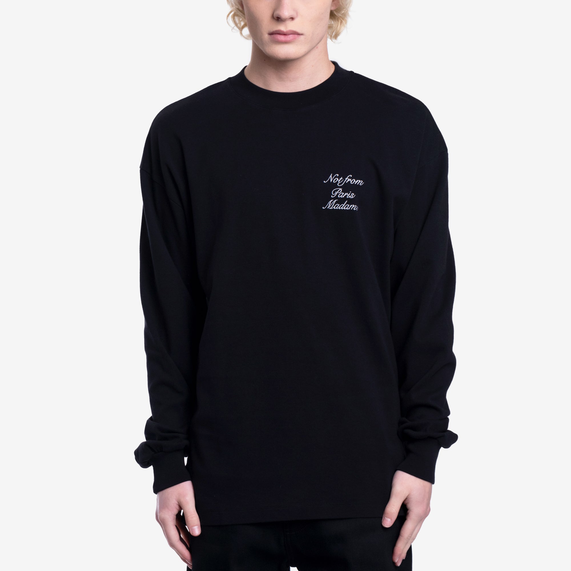 Drôle de Monsieur Le T-Shirt Slogan ML Black - 1